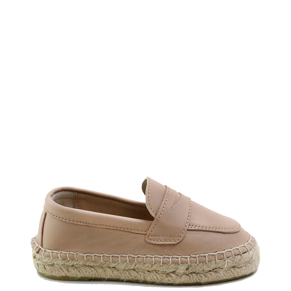 Papanatas Nude Penny Espadrille Flats - Women's Comfortable Summer Wedge Sandals for Beach, Vacation & Casual Outfits