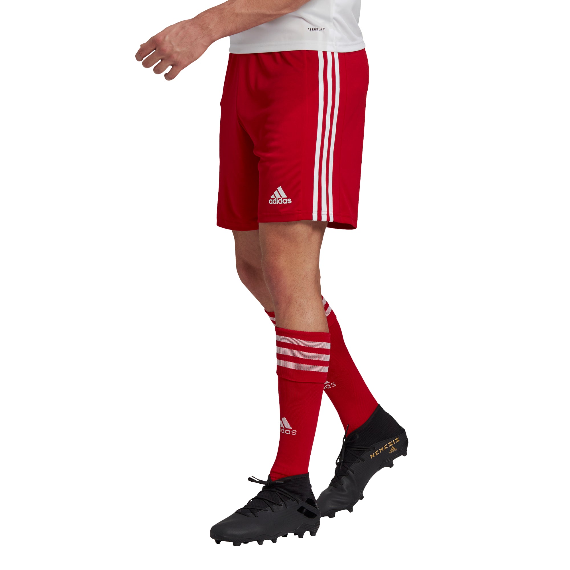 Adidas Youth Squadra 21 Athletic Shorts for Boys - Breathable Red & White Soccer Shorts - Perfect for Sports, Training & Casual Wear