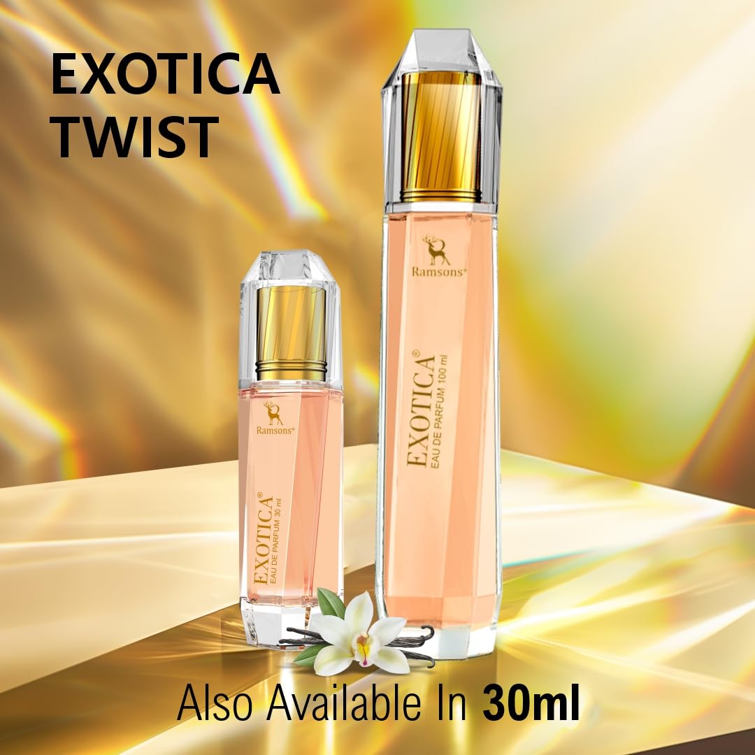 Ramsons EXOTICA Eau De Parfum for Women - 100ml Fruity Floral Perfume with Plum, Honey & Vanilla Notes | Long Lasting Premium Fragrance | Perfect for Date Nights, Office Wear & Special Occasions