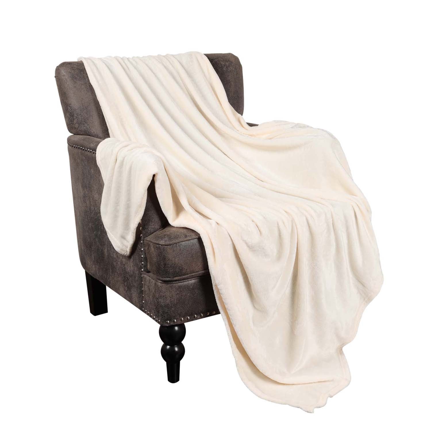 Soft Fleece Plush Blanket - Medium Weight Fluffy Cozy Throw for Couch, Bed & Home Decor - Perfect for Winter, Gifts & Relaxation