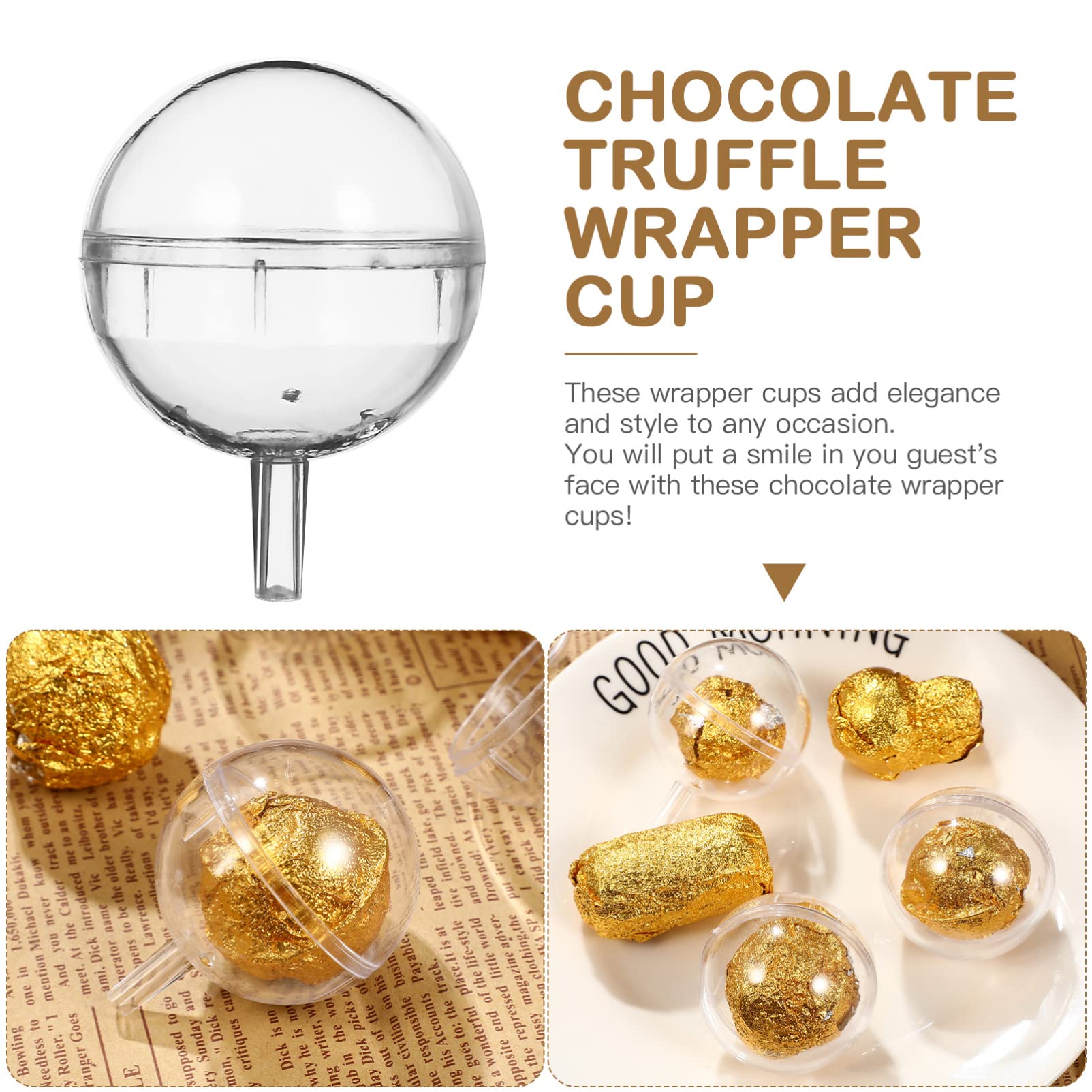 25pcs Chocolate Torus Wrappers - Edible Chocolate Cups for Candy Bouquets, Truffles & Desserts - Perfect for DIY Gifts, Wedding Favors & Party Decorations