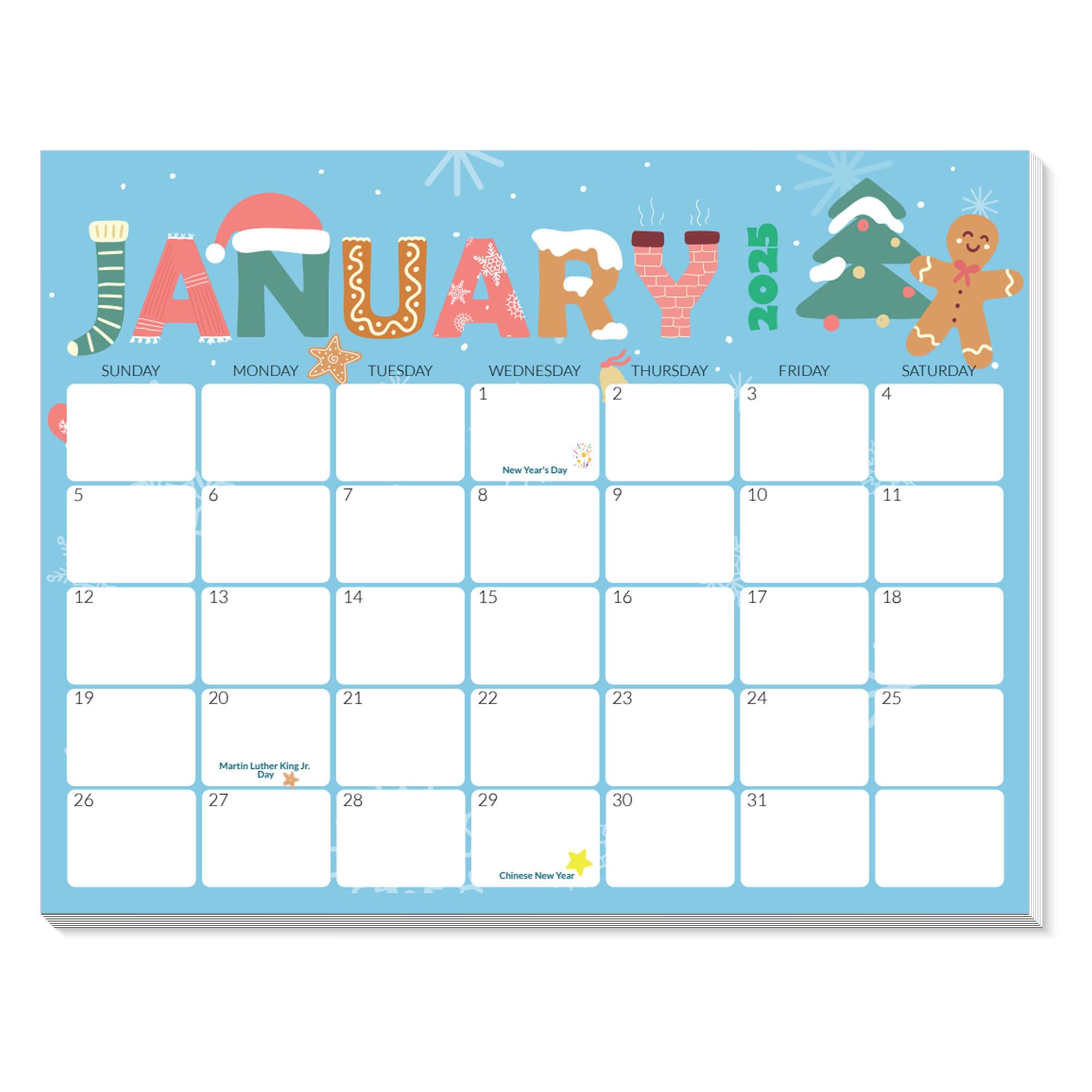 SUNEE Magnetic Refrigerator Calendar 2025-2027 (8.5