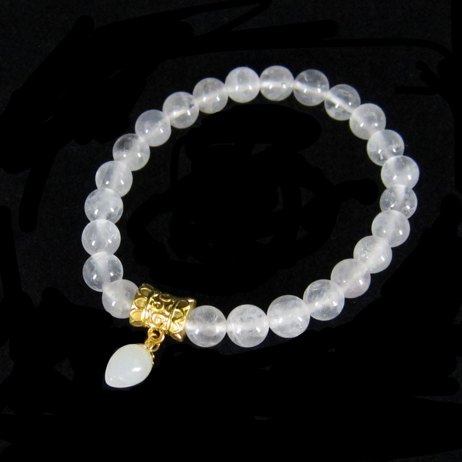 24K Gold Plated Nephrite Jade Bracelet for Women - Elegant Healing Stone Jewelry for Meditation, Yoga & Spiritual Wellness