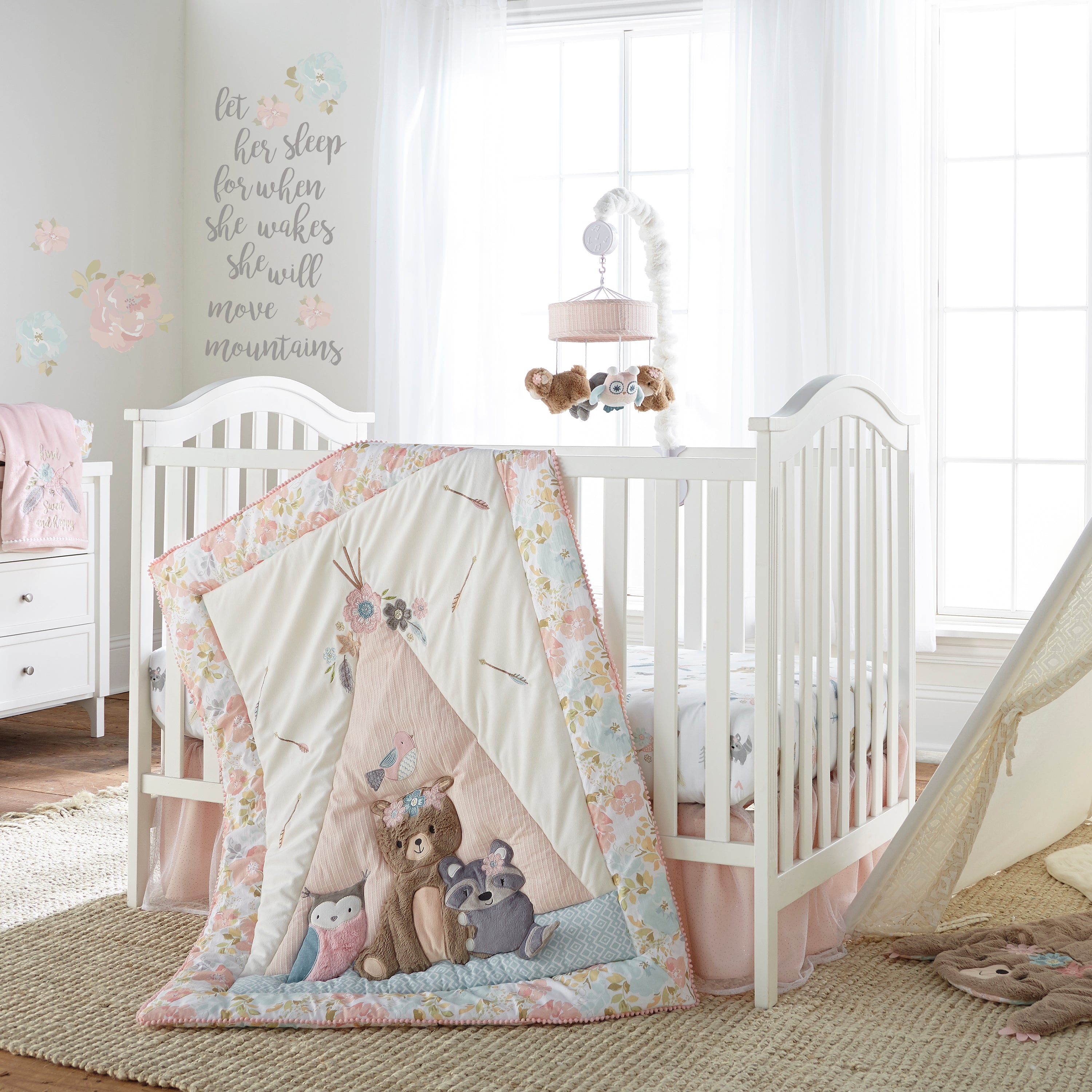 Malia Bear Soft Cotton Crib Fitted Sheet - Breathable Nursery Bedding for Baby Cribs & Toddler Beds - Perfect for Nurseries, Daycares & Gift Registries