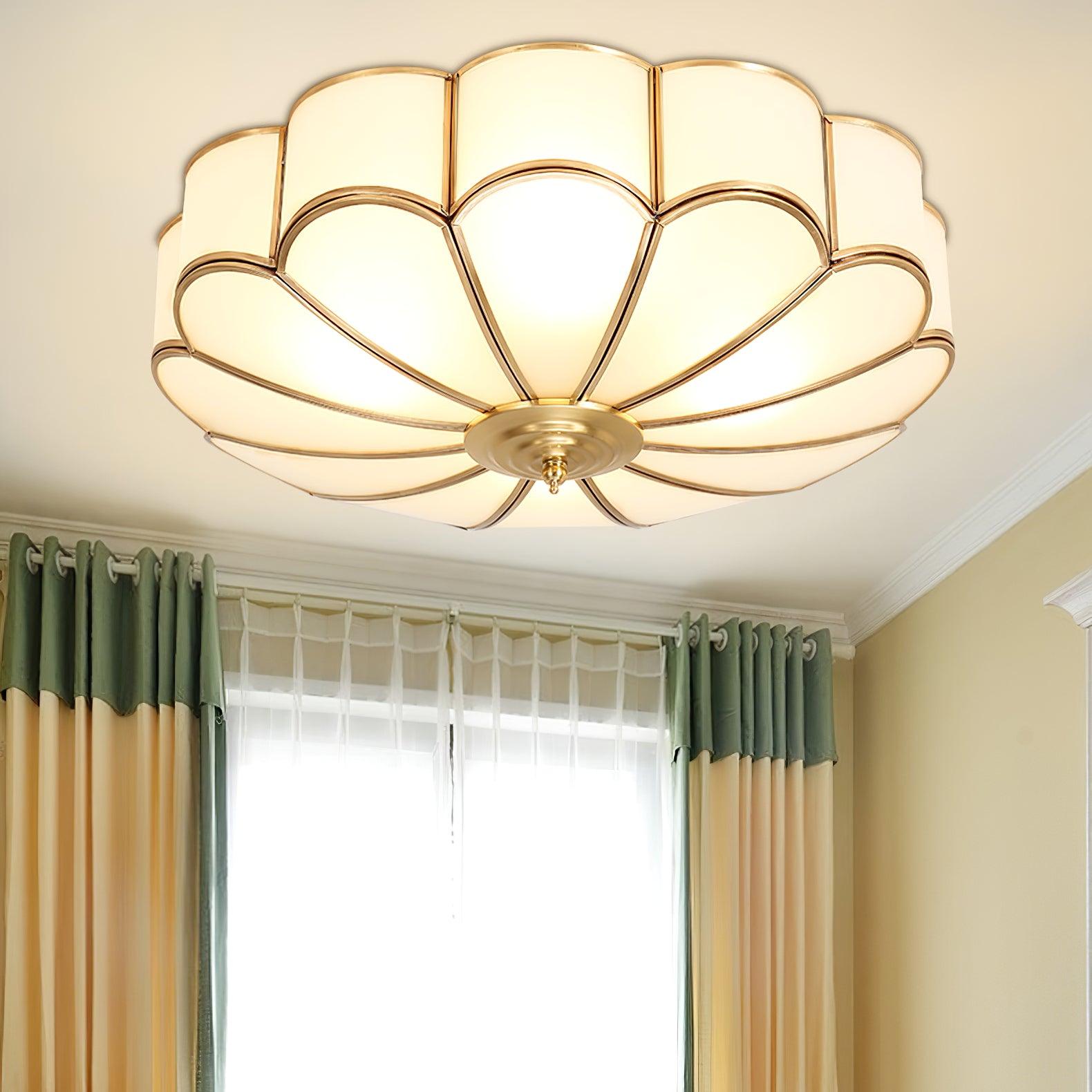 Flower Shaped Glass Recessed Ceiling Light Fixture - Modern Floral Design for Bedroom, Living Room & Kitchen Lighting