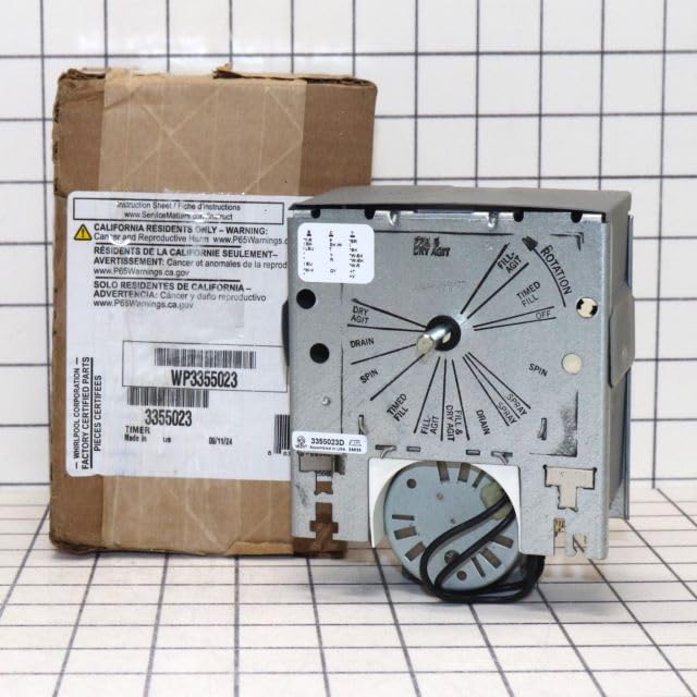 WP3355023 Washing Machine Timer Replacement Part - Compatible with Major Brands (Whirlpool, Maytag, GE) - Perfect for DIY Appliance Repair & Laundry Room Maintenance