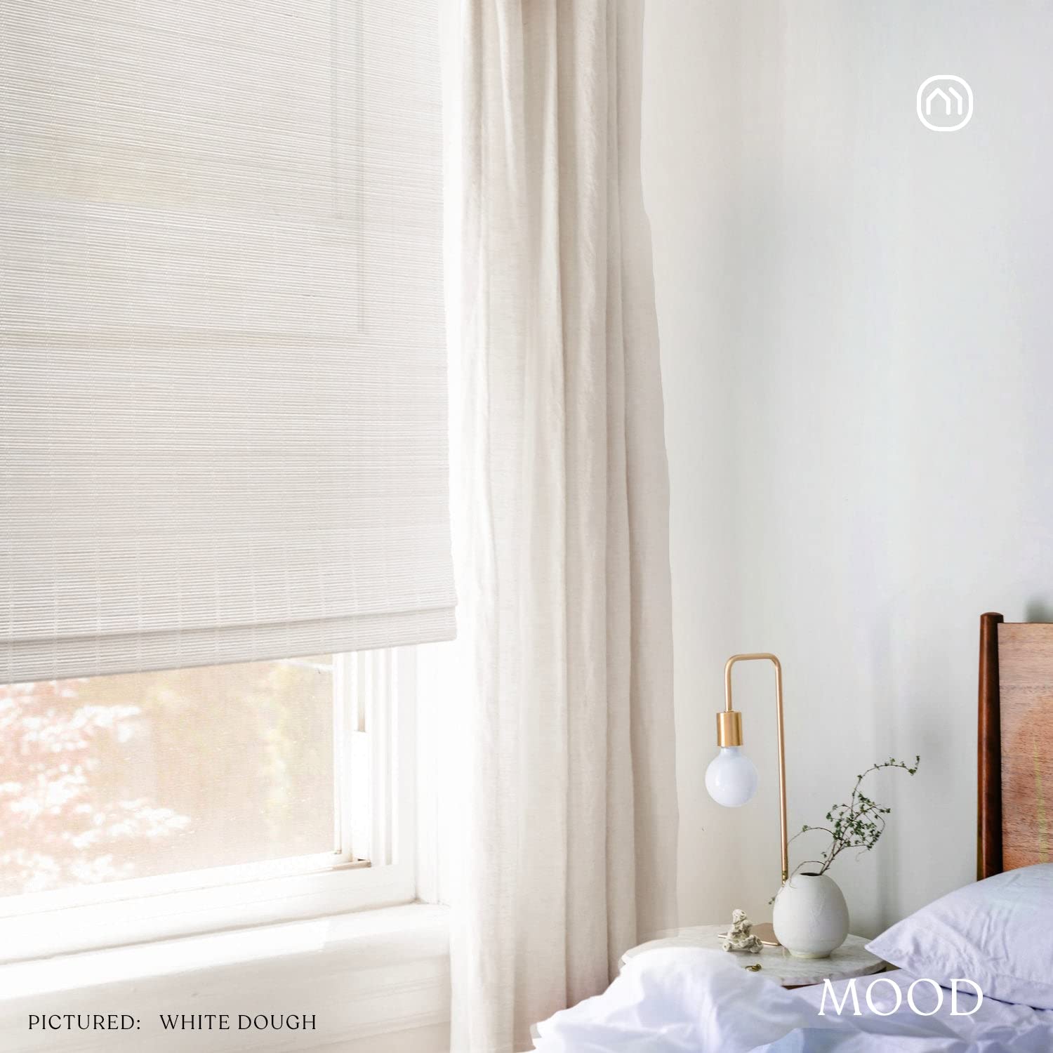 Custom Bamboo Shades | Modern Top Down Bottom Up Cordless Roman Shades for Windows & Doors | Natural Woven & Sheer White Dough Options | 29