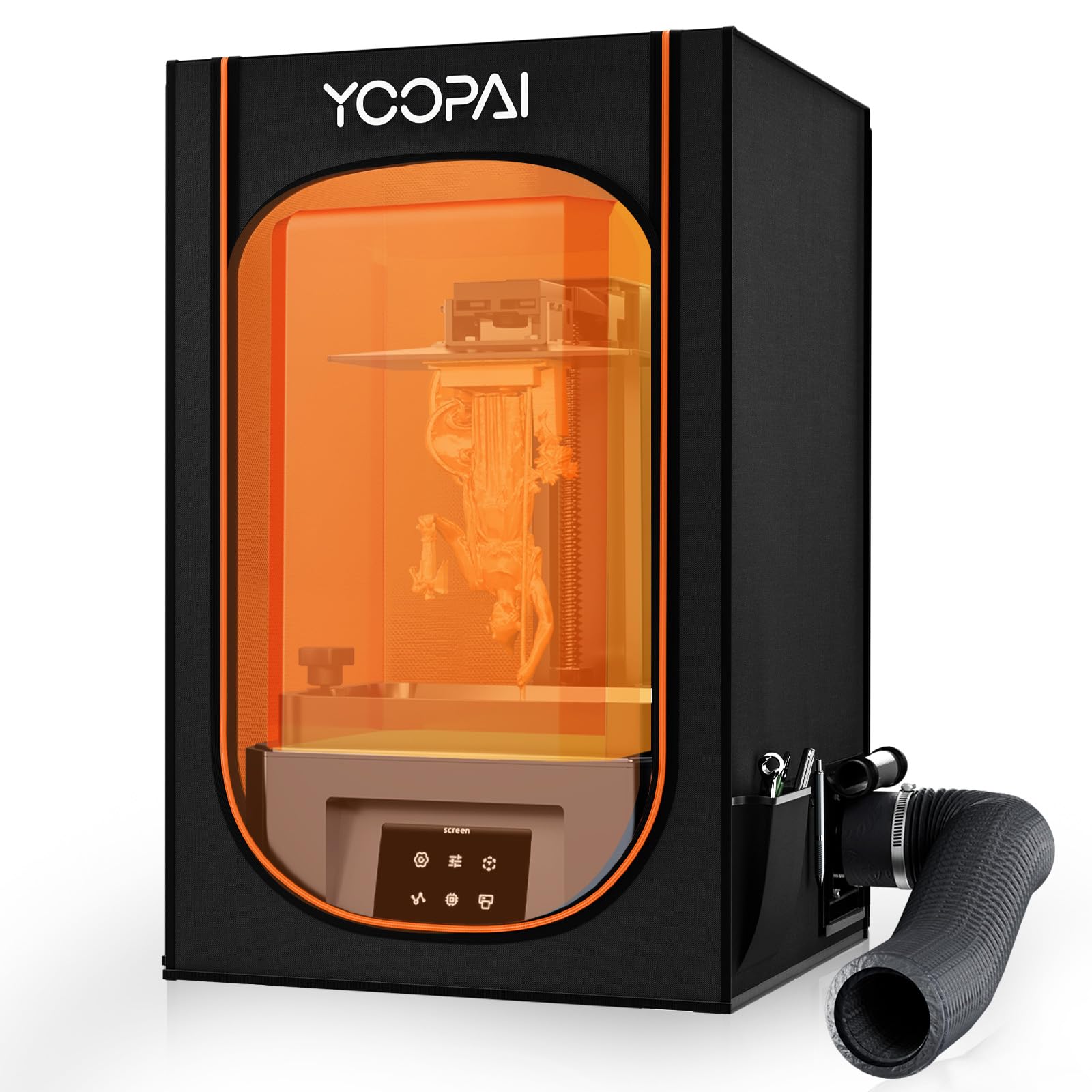Vented 3D Printer Enclosure Tent Cover - Dustproof & Noise Isolating with Ventilation System for Resin 3D Printers | Eliminates Odors & Protects from Dust | Compatible with Creality, Anycubic, Elegoo LCD UV Resin 3D Printers | Perfect for Home Studios, Workshops & Office Use