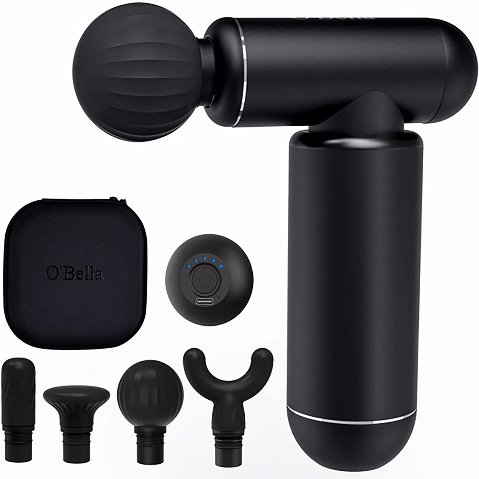GBB Deep Tissue Massage Gun - Percussion Muscle Massager for Athletes & Pain Relief, Cordless Electric Massager with Quiet Brushless Motor, 5 Speed Levels & 4 Attachments, Portable 1.1 lbs Design with Travel Case - Perfect for Post-Workout Recovery, Muscle Relaxation & Home Therapy