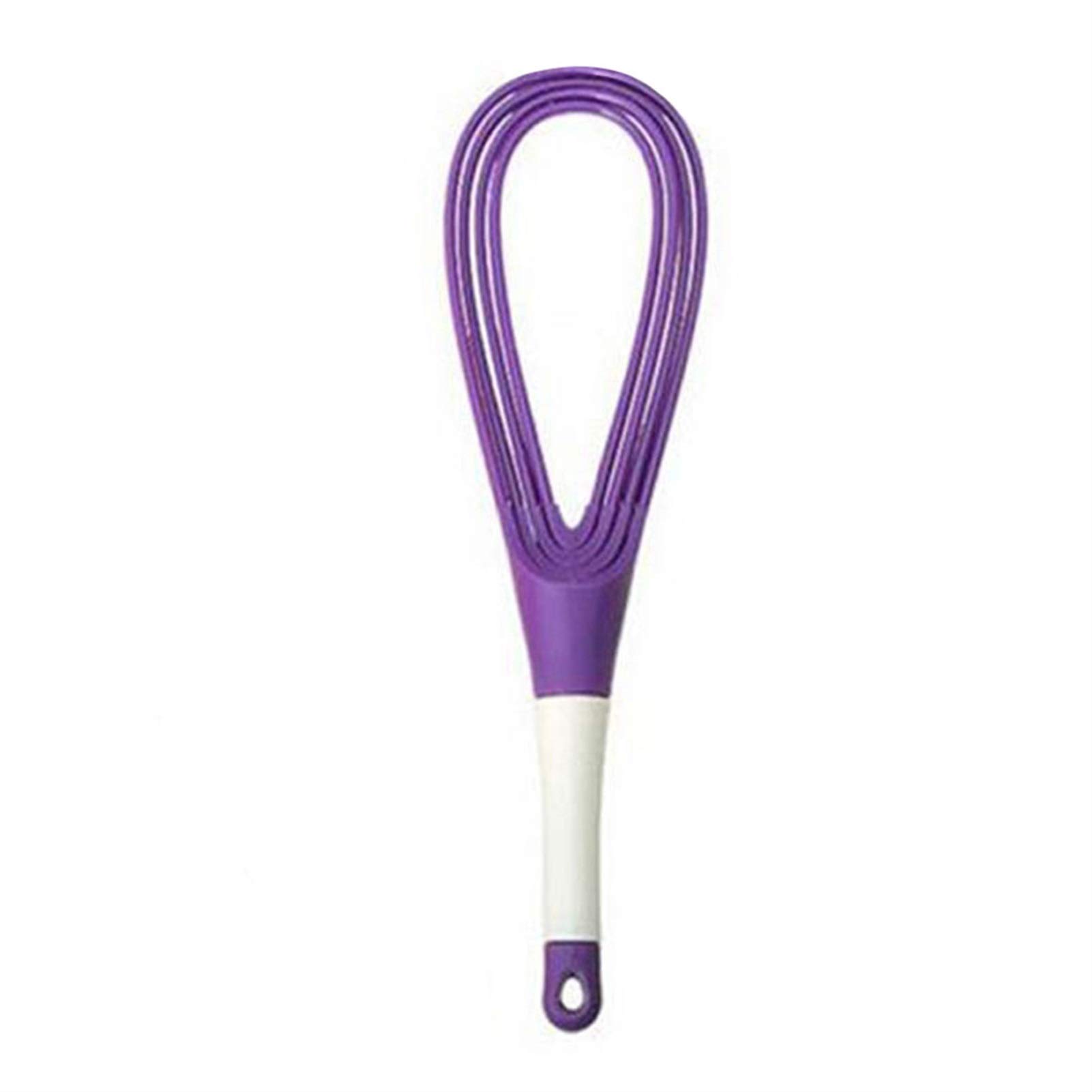 Purple Rotary Egg Whisk - Multifunctional Kitchen Mixer for Baking & Cooking