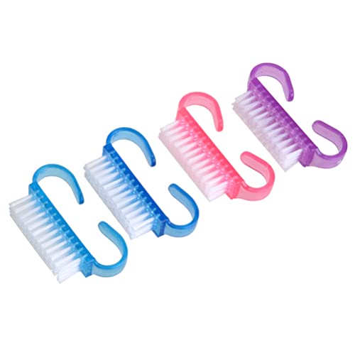 Lurrose 6-Pack Nail Cleaning Brush Set - Durable Handle Grip Scrub Brushes for Fingernails, Toes & Pedicure - Perfect for Men & Women - Ideal for Home, Salon & Travel Use