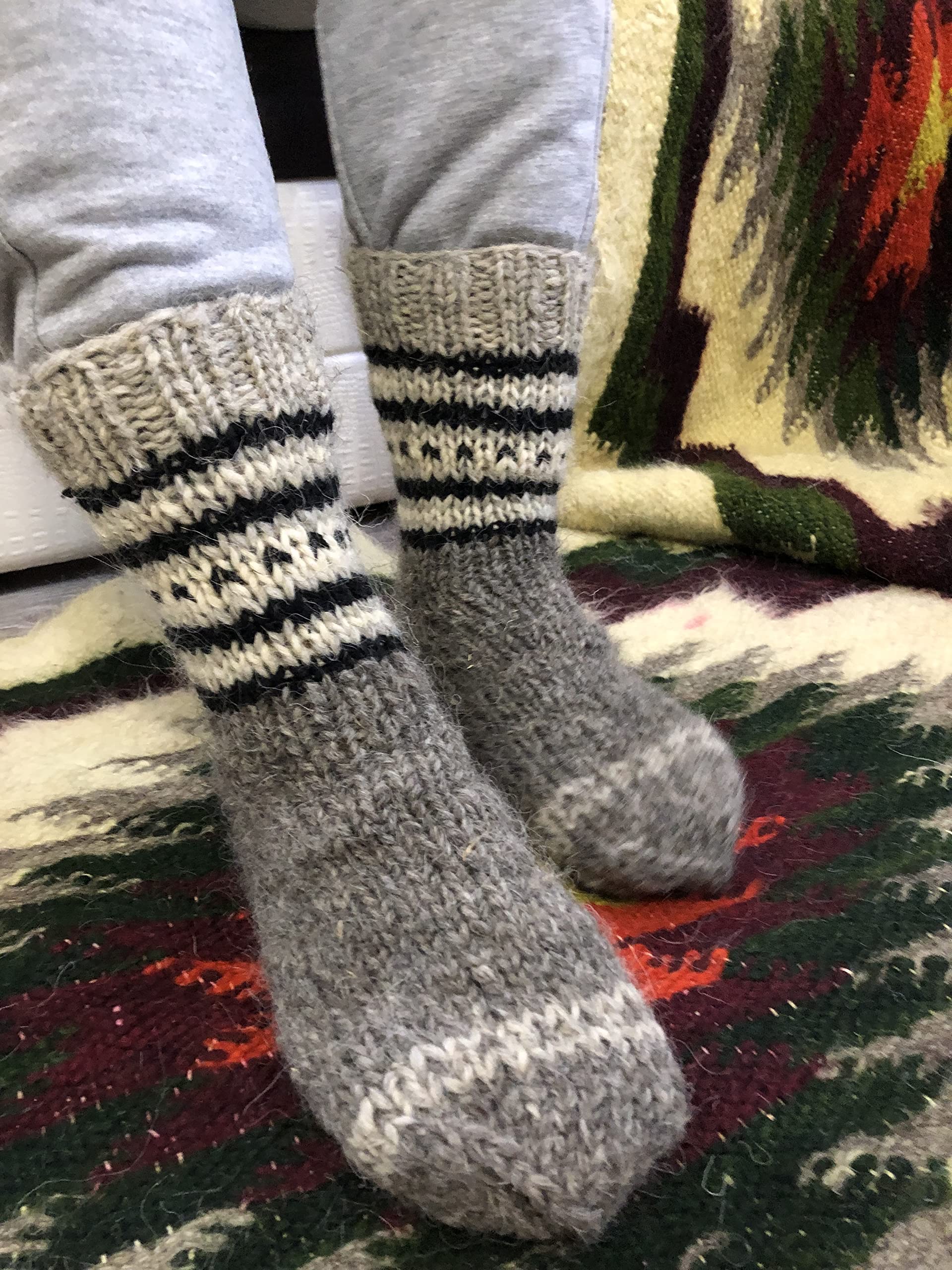 Warm Wool Socks for Women & Men - Thick Winter Bed Socks (Made in Ukraine) - Perfect for Cold Weather & Home Comfort