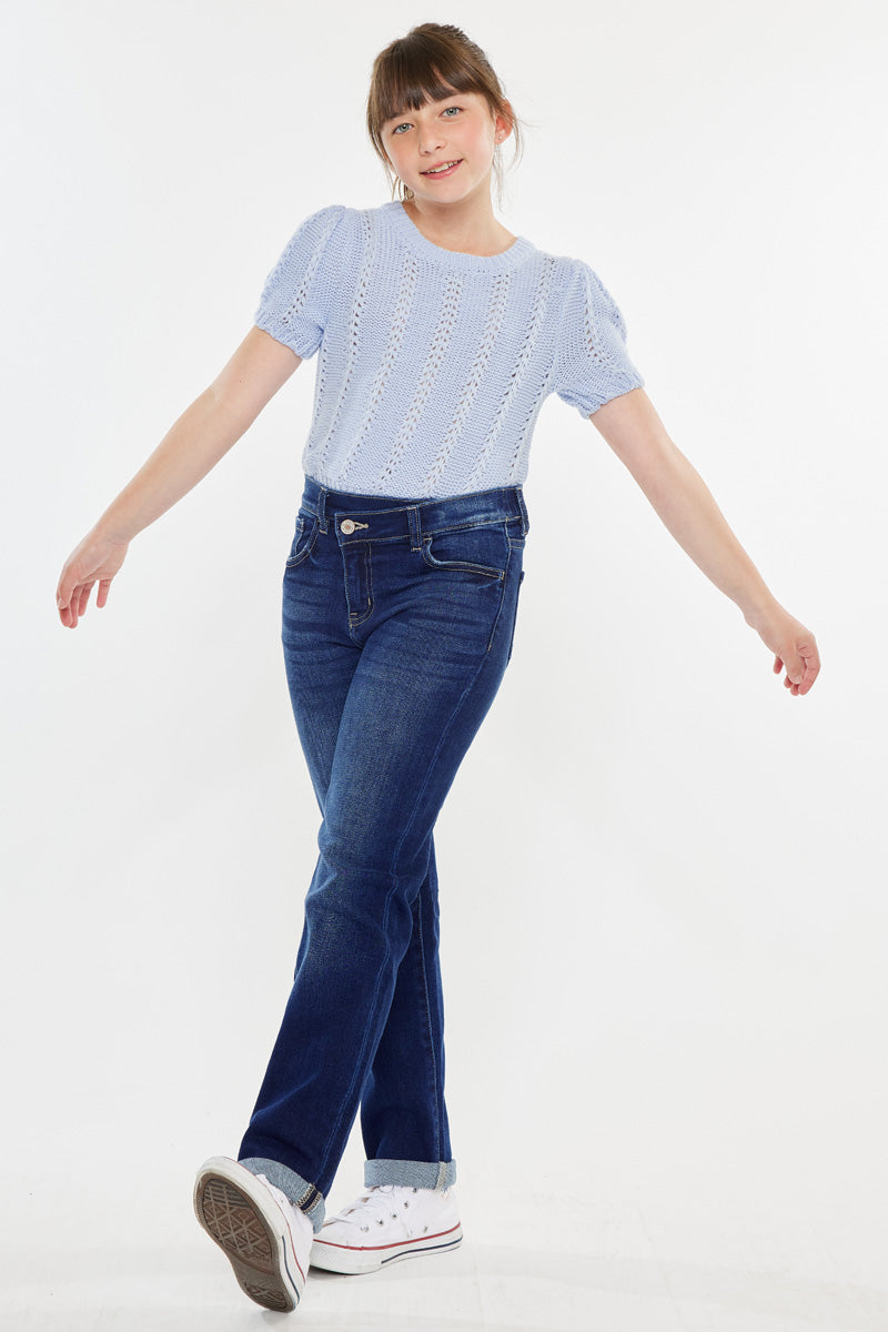 Milly Mid Rise Straight Jeans for Kids - Comfortable & Stylish Denim Pants for Boys and Girls - Perfect for School, Playdates, and Everyday Wear