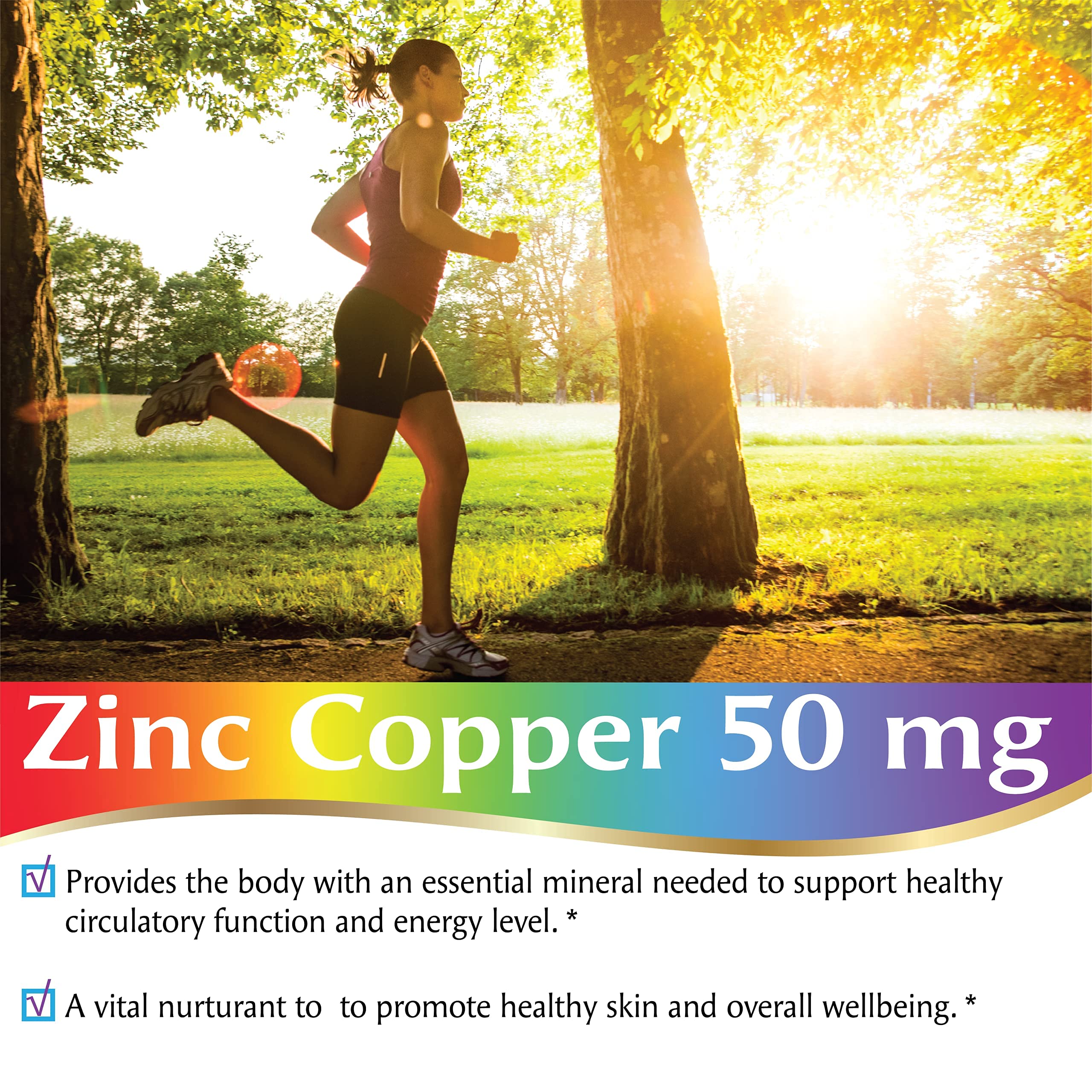 Premium Zinc & Copper Supplement (100 Capsules) - 50mg Zinc Gluconate & 2mg Copper Sulfate for Immune System Support - Gluten Free, Non-GMO - Supports Energy, Metabolism & Overall Wellness