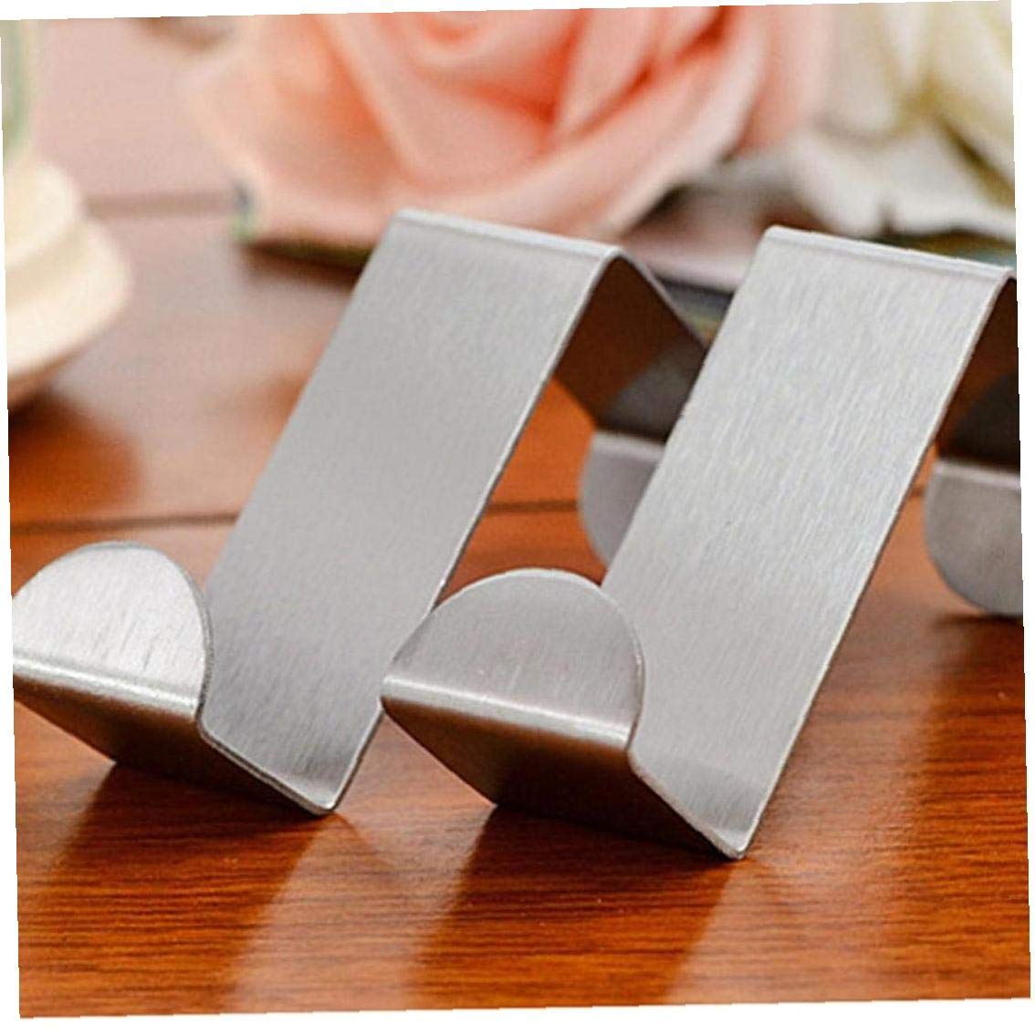 2 Pack Stainless Steel Multi-Purpose Hooks - Heavy Duty Wall Mounted Storage Rack for Kitchen, Bathroom, Pantry & Garage - Perfect for Hanging Utensils, Towels, Tools & Organizing Small Items