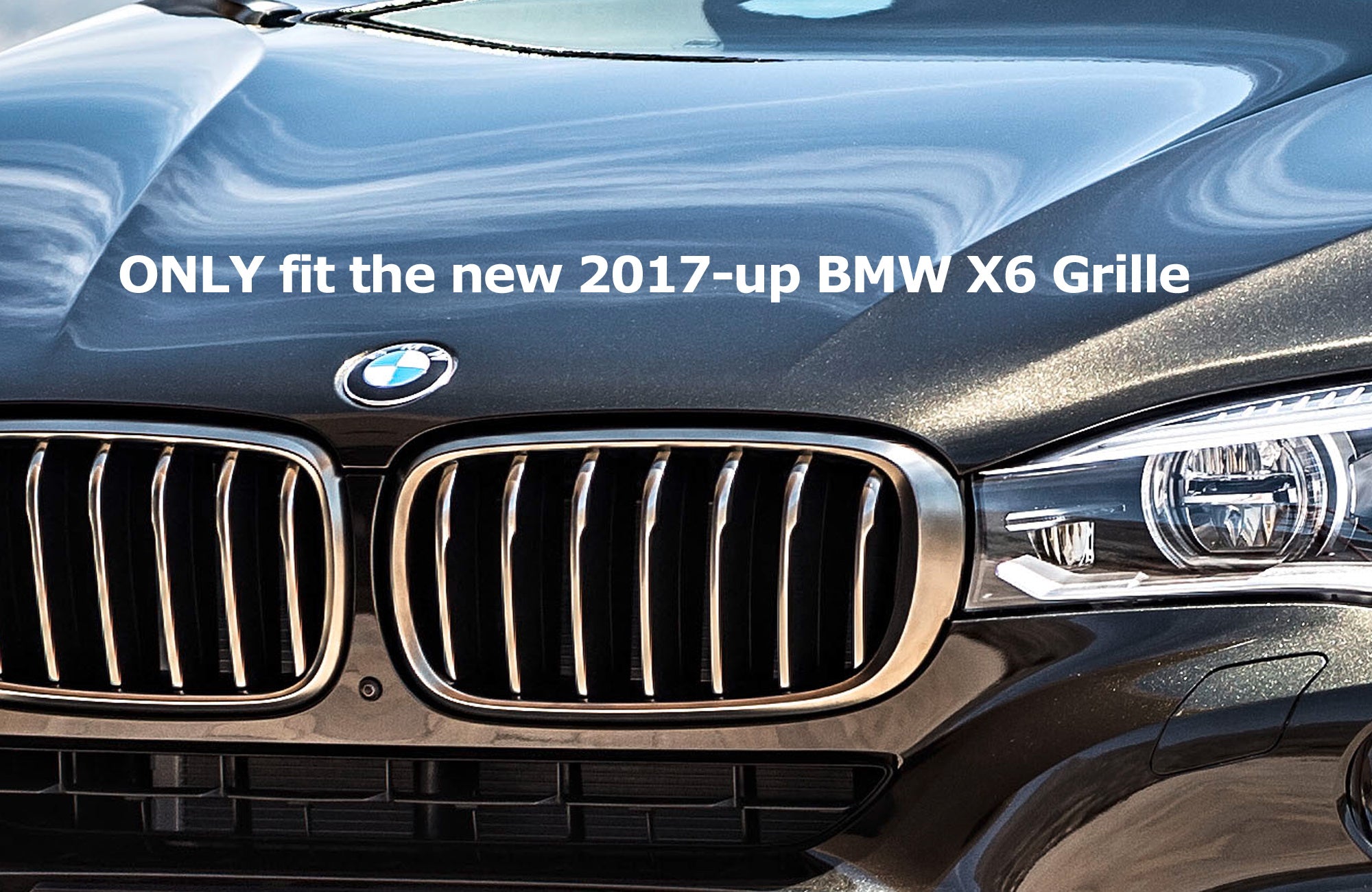 BMW F16 X6 (2017-2018) ///M Style Colored Grille Insert Trims with 7 Beam Standard Grill - Upgrade Your Car's Front End for a Sporty Look | Perfect for Car Enthusiasts & Show Car Modifications