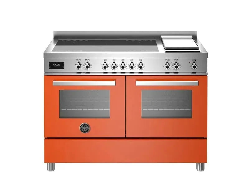 Bertazzoni 120cm Induction Cooktop with Griddle & Electric Double Oven - Professional Series for Gourmet Cooking & Large Family Meals