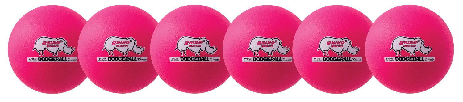 Champion Sports Rhino Skin Dodgeball - Official Size & Weight for School & Gym Use - Durable Rubber Dodge Balls for Kids & Adults - Multiple Colors & Styles Available - Perfect for PE Class, Team Sports & Recreational Play