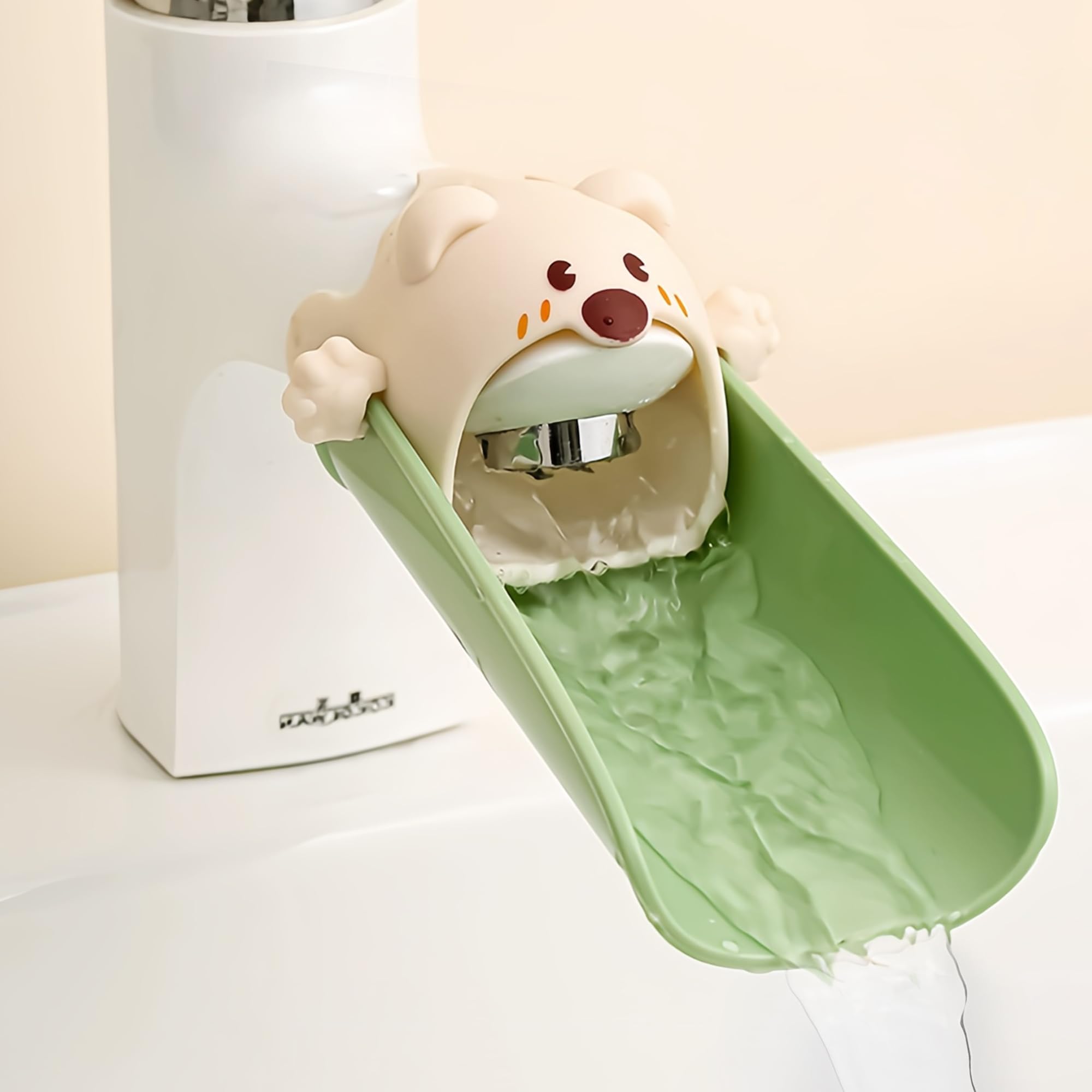 PANIMOSI Kids Sink Faucet Extender for Toddlers - No Installation Bathroom & Kitchen Water Spout Extender for Easy Hand Washing - Perfect for Baby, Bathtub & Toddler Safety (Green) - Ideal for Home, Daycare & Preschool Use