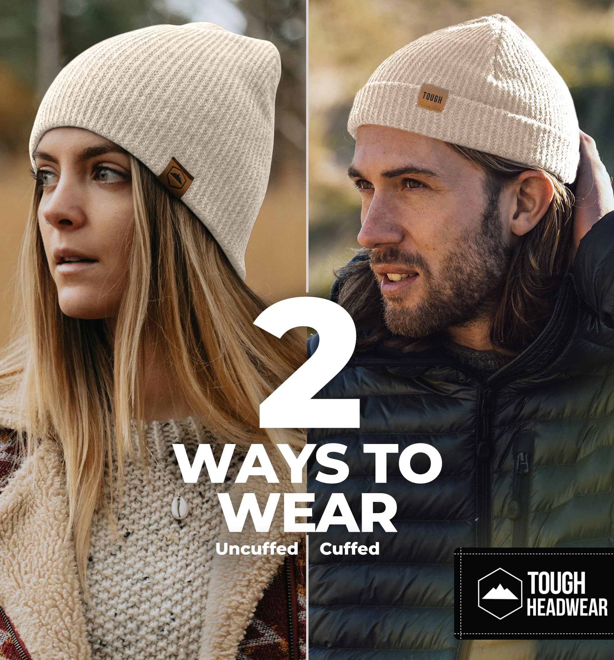 Women's & Men's Warm Winter Knit Beanie Hat - Soft Ribbed Lightweight Toboggan Cap for Cold Weather | Perfect for Skiing, Snowboarding & Outdoor Activities