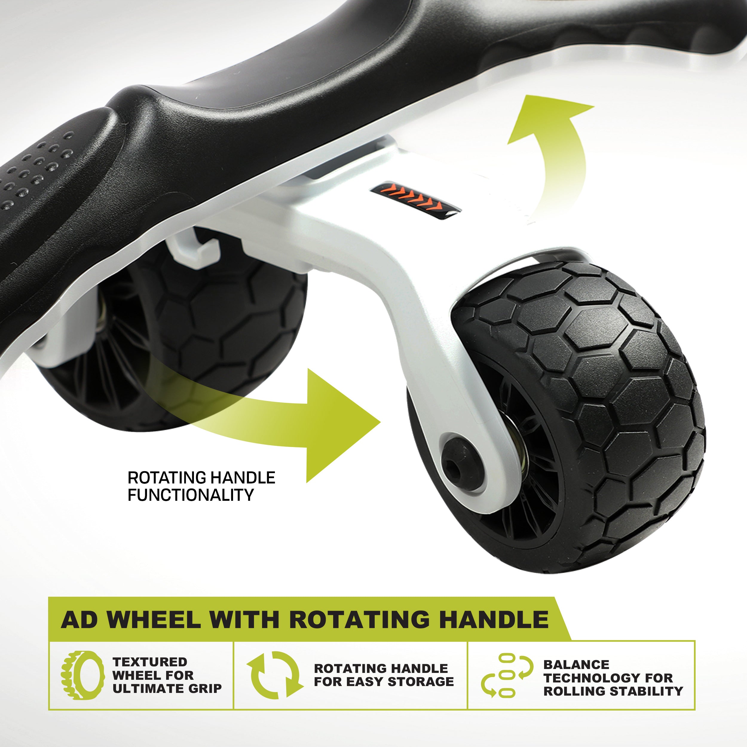 PRCTZ Ab Wheel with Rotating Handle - Core Strengthener for Home Gym Workouts | Perfect for Abs, Back & Full Body Training | Compact Fitness Equipment for Men & Women