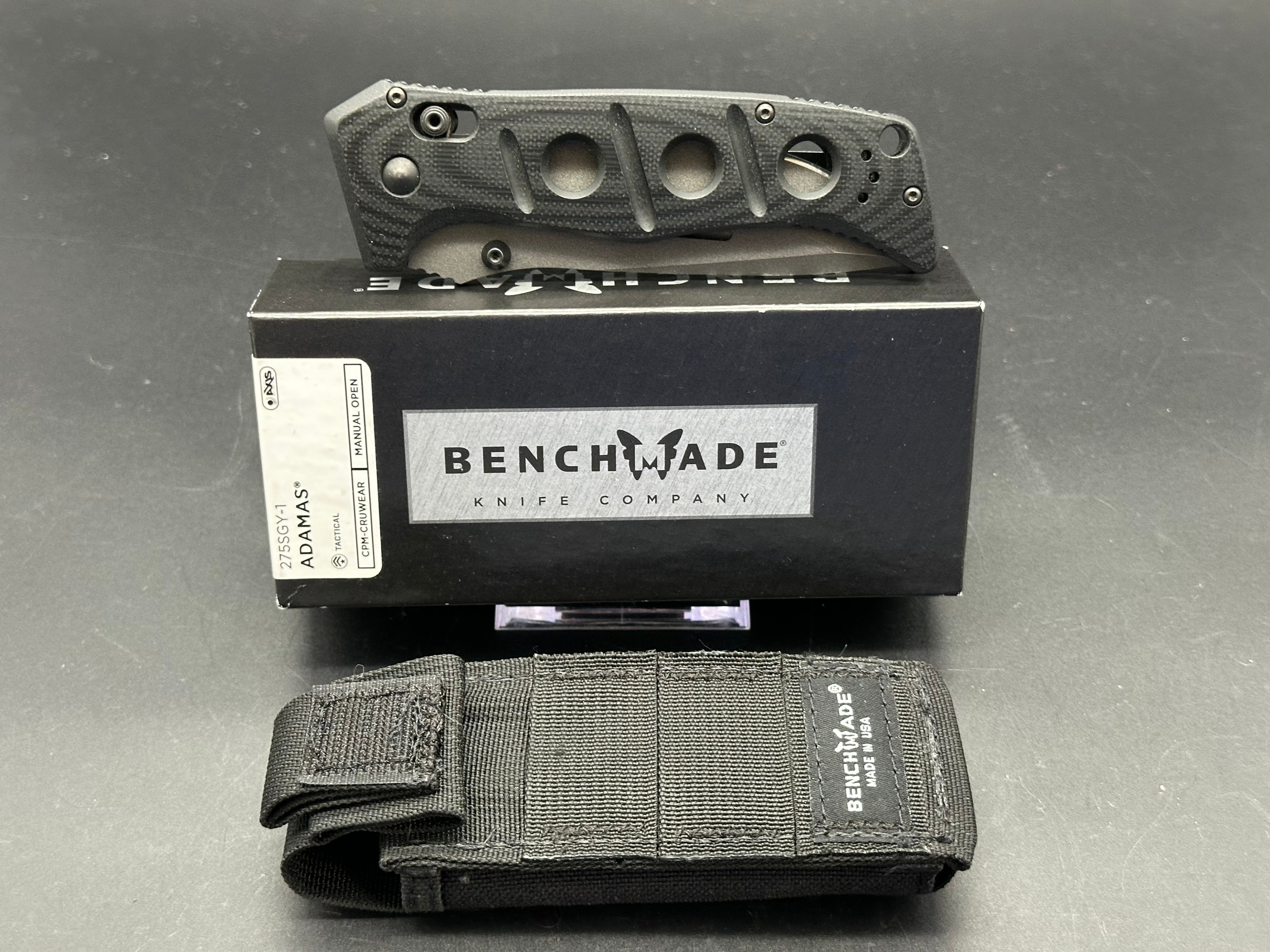 Benchmade Adamas 275SGY-1 Folding Knife - CPM Cruwear Steel Blade, Manual Open, Durable EDC Pocket Knife for Outdoor, Camping, Hiking & Survival Gear