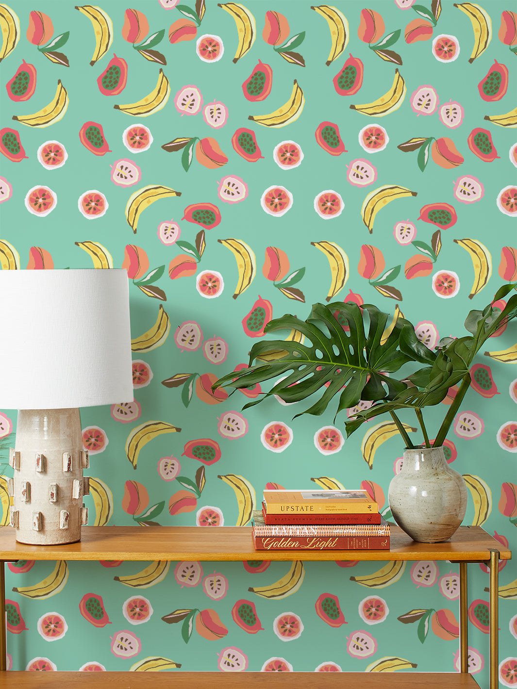 Tea Collection 'Mango Papaya' Caribbean-Themed Wallpaper - Perfect for Nursery, Kids Room & Tropical Home Decor