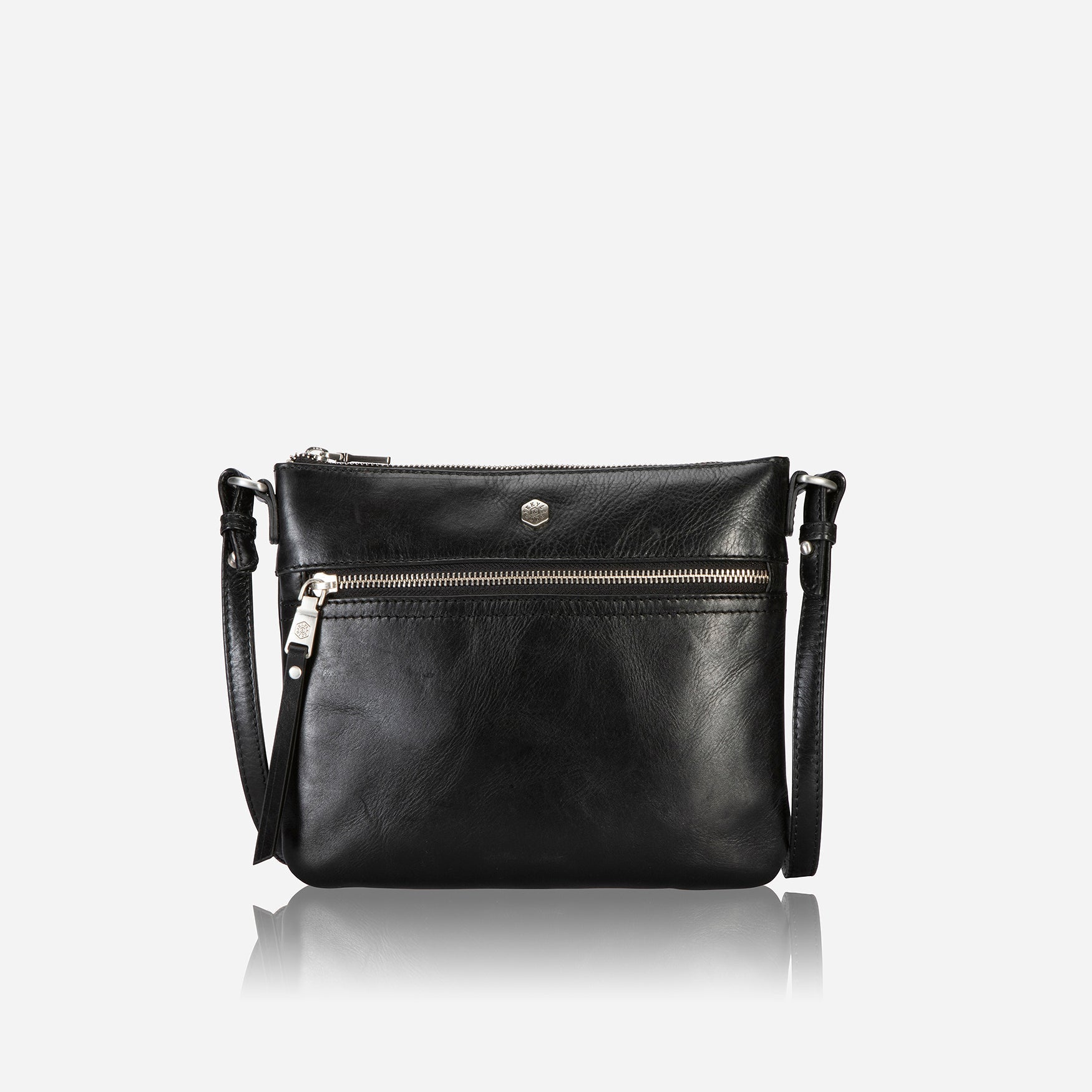Jekyll & Hide Osaka Women's Crossbody Bag - Stylish & Durable Leather Purse for Everyday Use, Travel & Shopping | Black