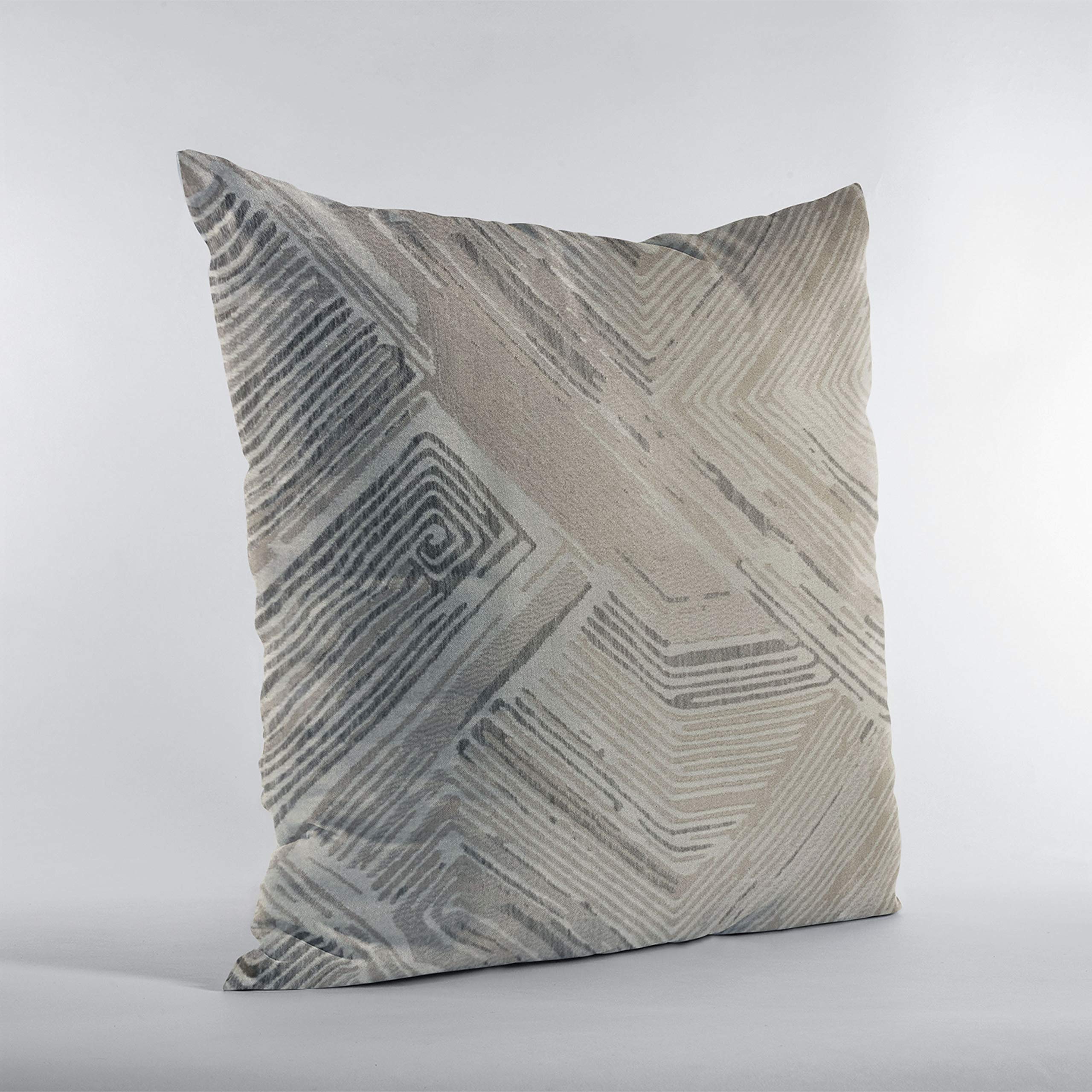 Luxury Brown Abstract Hidden Tour Throw Pillow 26x26 Inches - Double Sided Decorative Cushion for Sofa, Bed & Living Room