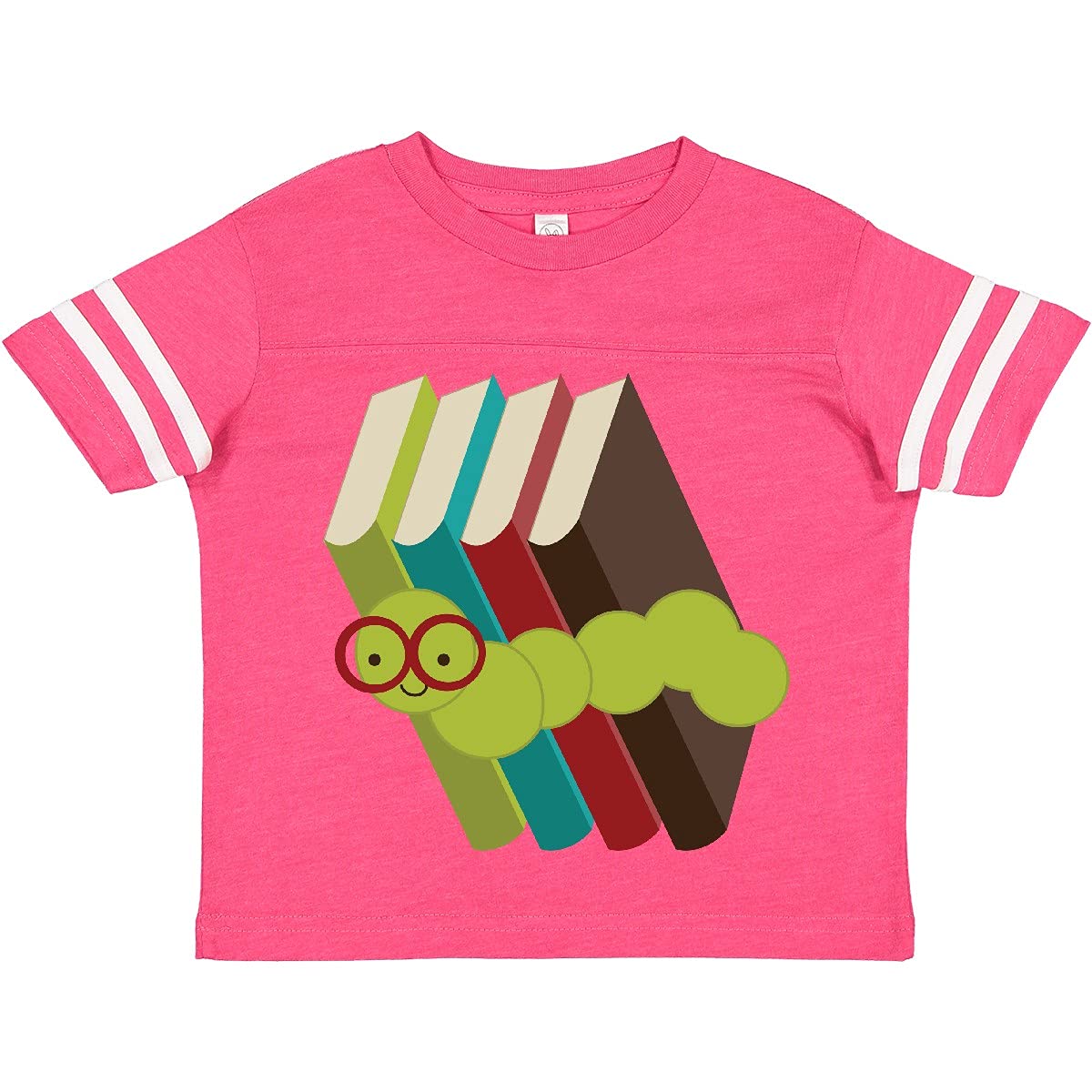 Inktastic Bookworm Books Reading Toddler T-Shirt - Cute Kids Tee for Little Readers & Storytime Lovers - Perfect for Library Visits, Bedtime Stories & Book-Themed Parties