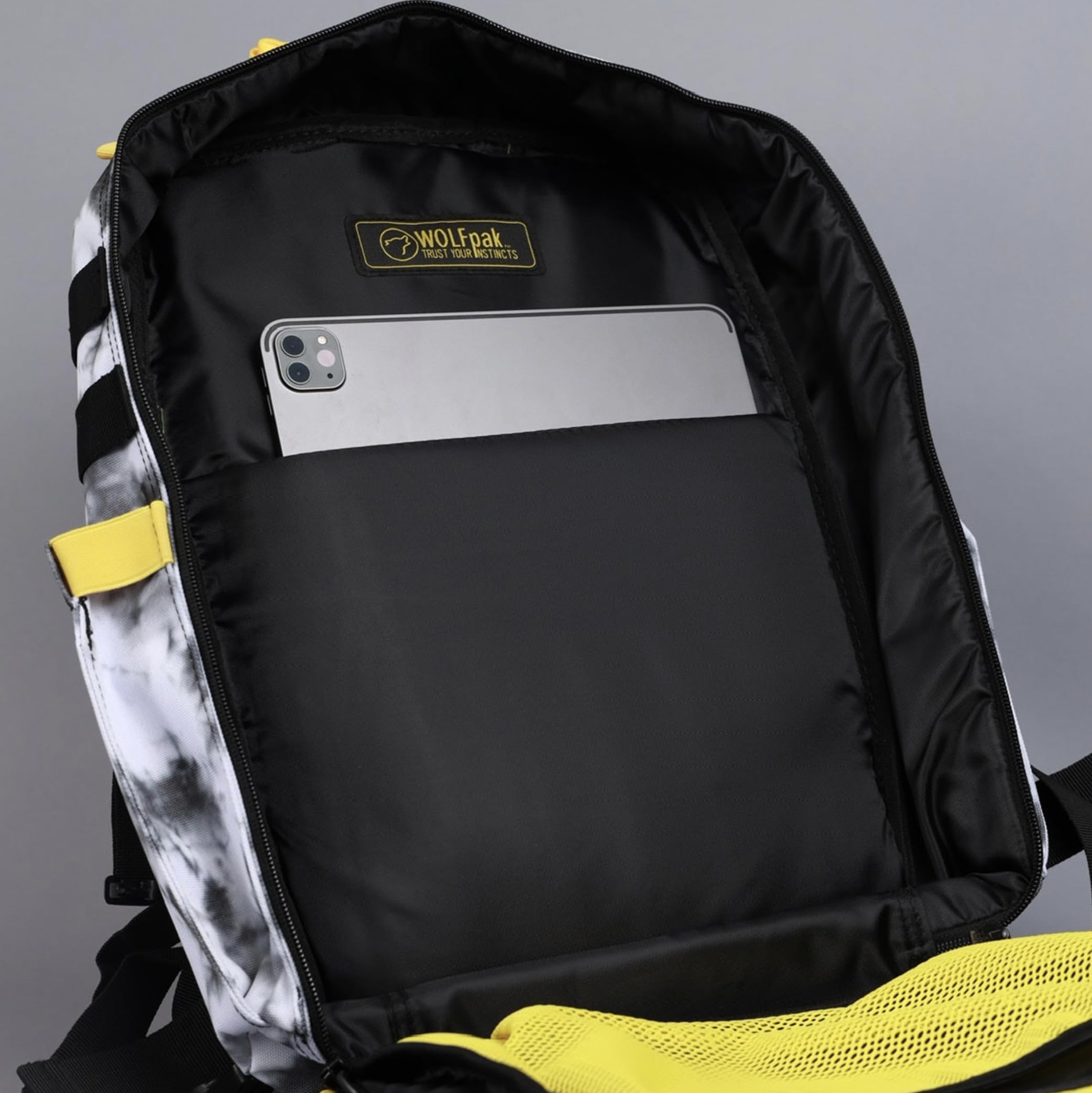WOLFpak 35L Durable Hiking Backpack - Timber Wolf Yellow Jacket | Waterproof Travel Backpack for Outdoor Adventures, Camping & Daily Commute