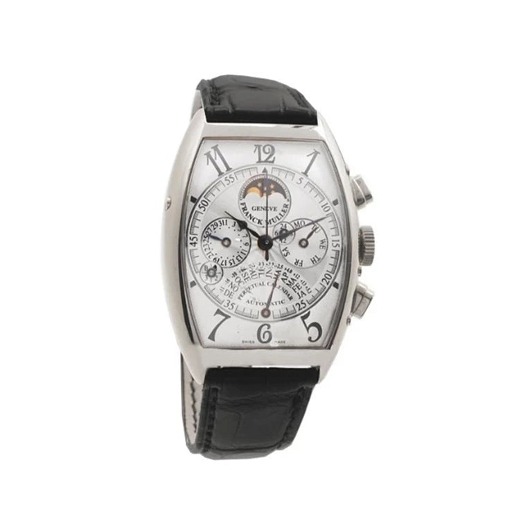 Franck Muller Cintree Curvex Perpetual Calendar 18K White Gold Luxury Men's Watch - Perfect for Business Meetings, Formal Events & Collector's Showcase