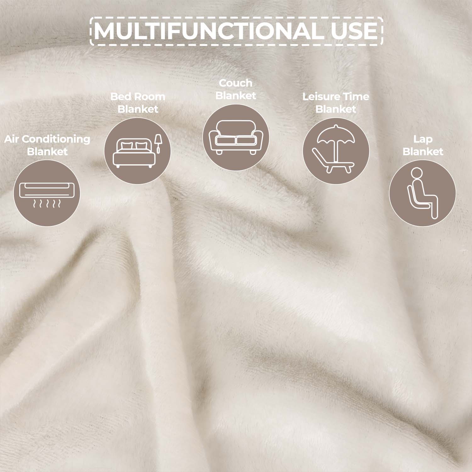 Soft Fleece Plush Blanket - Medium Weight Fluffy Cozy Throw for Couch, Bed & Home Decor - Perfect for Winter, Gifts & Relaxation