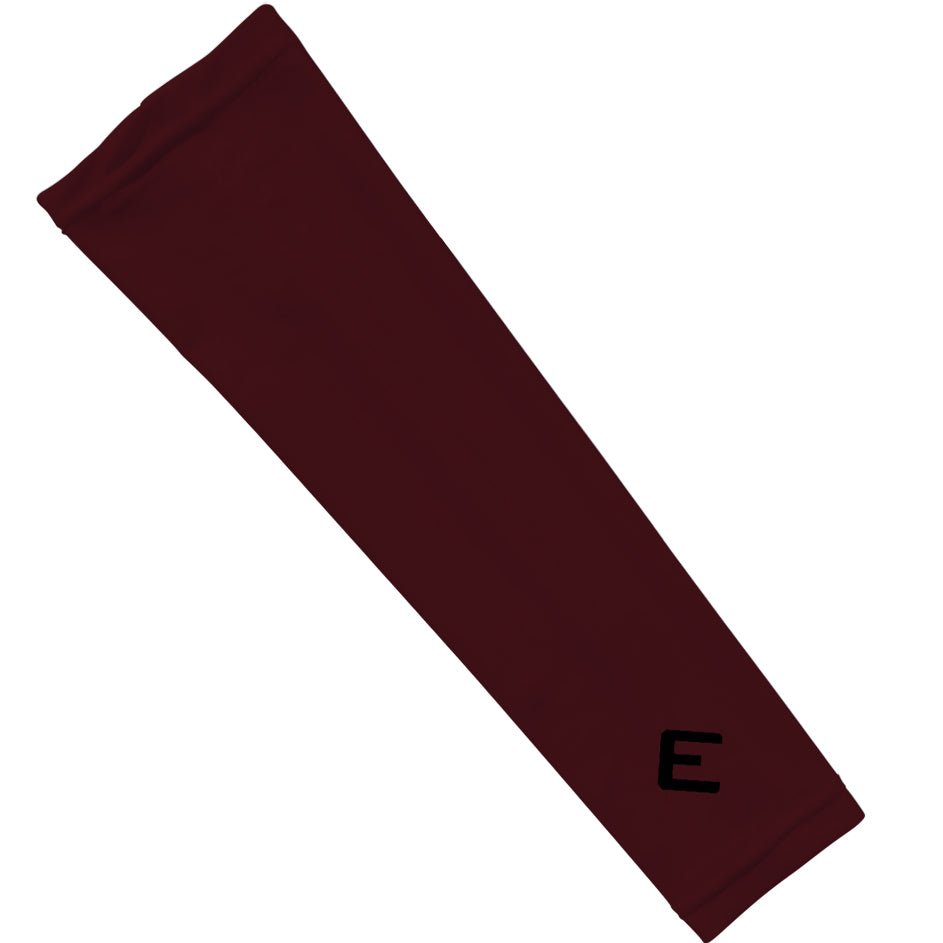 Maroon Arm Sleeves for Sports & Outdoor Activities - UV Protection & Compression Support for Basketball, Running, Cycling & Workouts