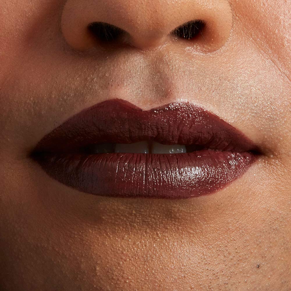 NYX Professional Makeup Shout Loud Satin Lipstick - Shea Butter Infused, Long-Lasting Plum Brown Lip Color for Dramatic Look | Perfect for Night Out, Parties & Special Occasions