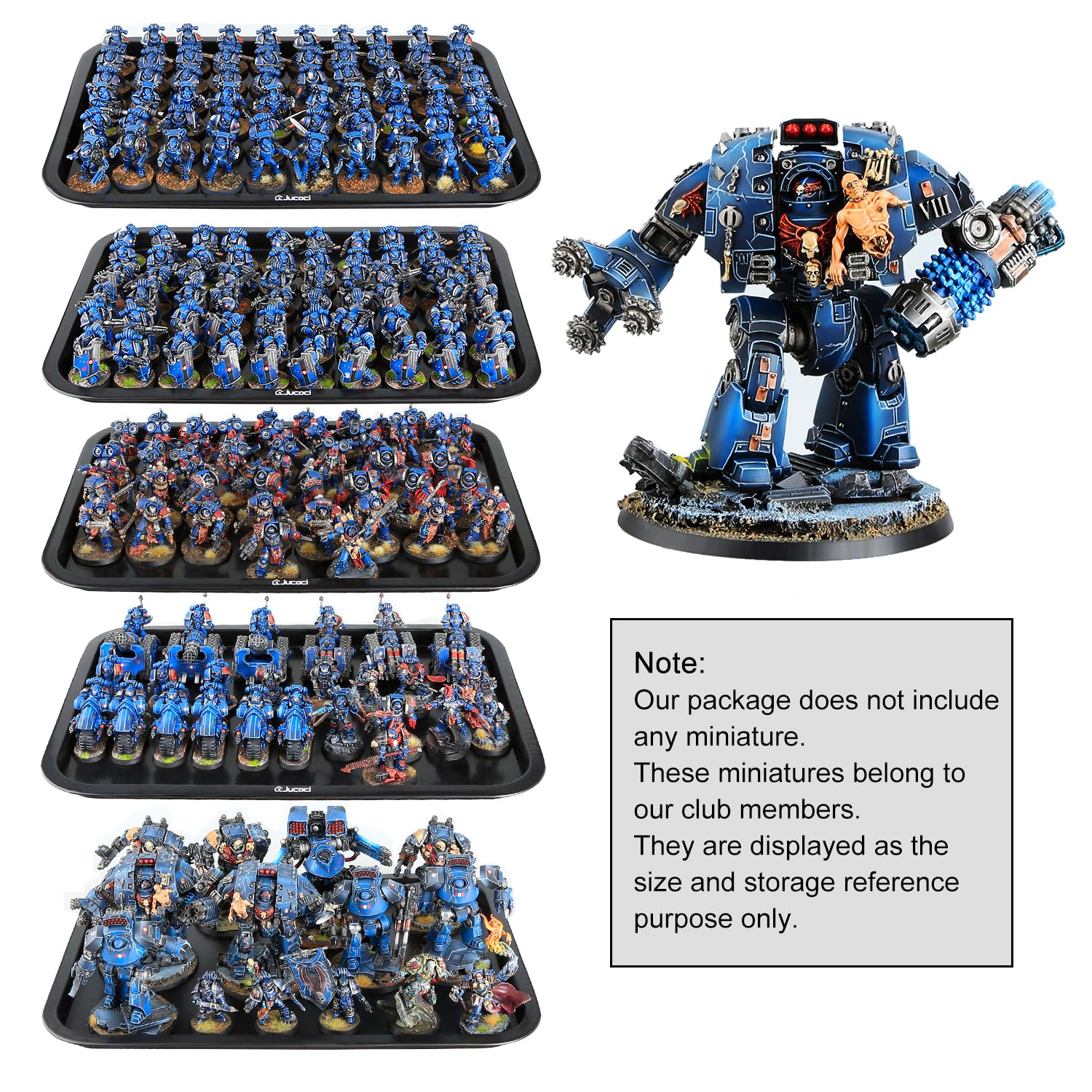 Jucoci Miniatures Storage Case - Large Size with LED Light for Tabletop Games, Warhammer & RPG Transport | Durable & Portable Organizer