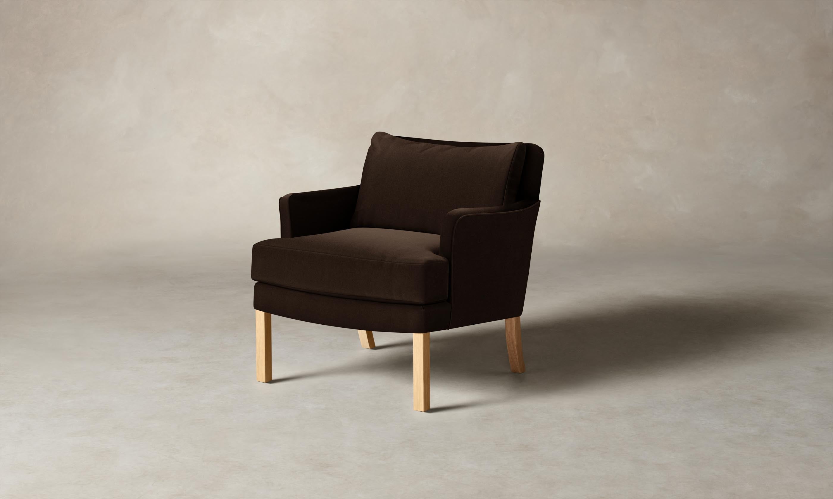 Kaye Mohair Chocolate Chair - Luxurious Upholstered Accent Chair for Living Room, Bedroom & Office - Perfect for Relaxing, Reading & Decor