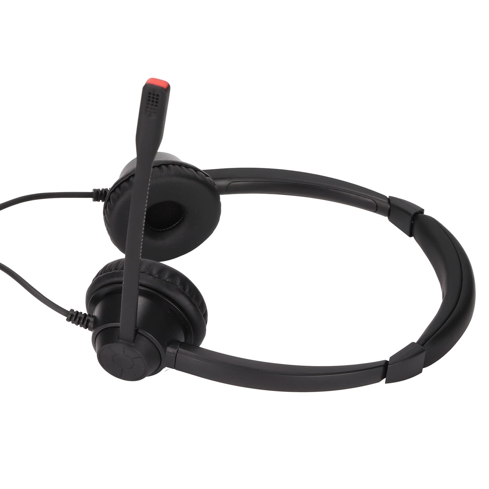 Demeras Customer Service Headset with Speaker Volume Adjustment & Soft Earpad - 3.5mm Plug Call Center Headphones for Clear Communication | Ideal for Call Centers, Office Work & Remote Customer Support