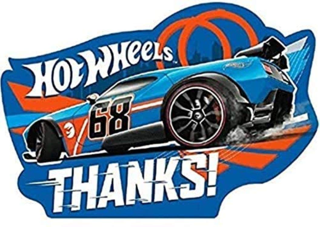 Hot Wheels Wild Racer Postcard Thank You Notes - Premium Racing-Themed Greeting Cards for Kids & Collectors - Perfect for Birthday Gifts, Thank You Cards, and Car Enthusiast Decor