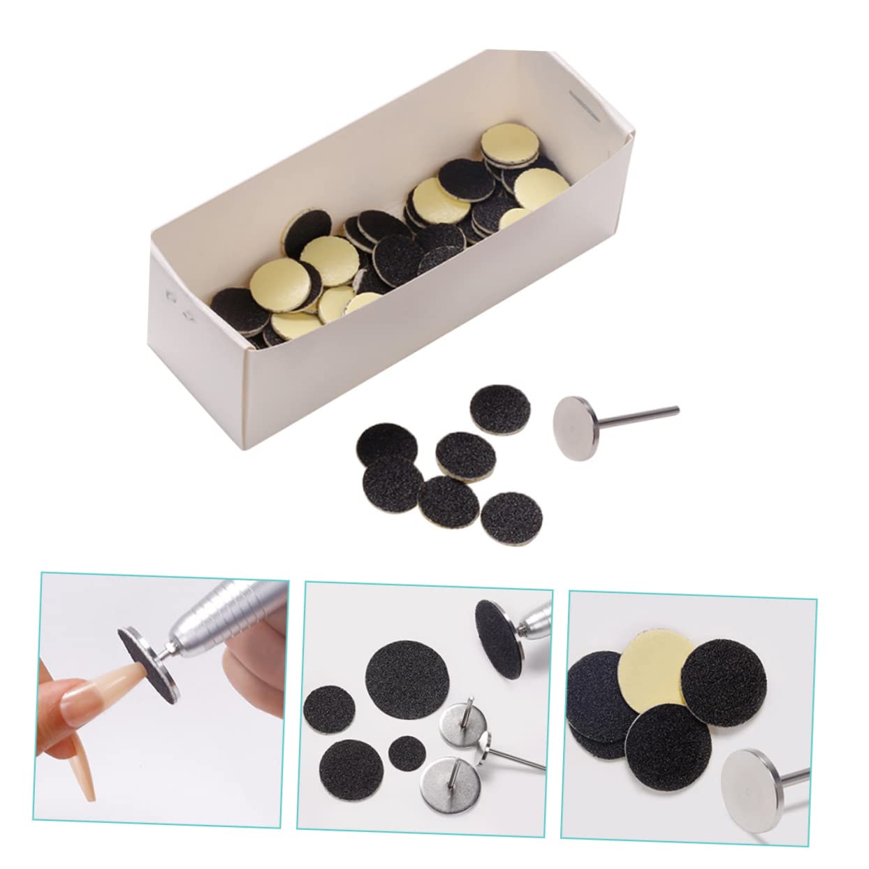 minkissy Sanding Discs for Pedicure Drill - Nail Grinder Sandpaper Pads, Foot Callus Remover Kit (1 Set) - Perfect for At-Home & Salon Manicures, Pedicures & Nail Care