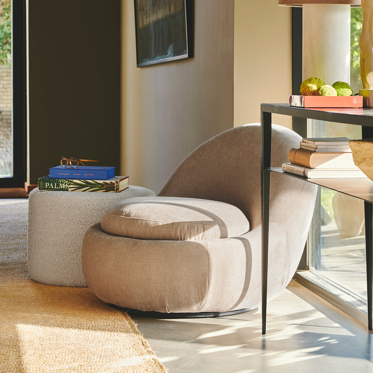 Babette Fabric Swivel Armchair - Modern Living Room Accent Chair with 360° Rotation | Perfect for Home Office, Lounge & Reading Nook