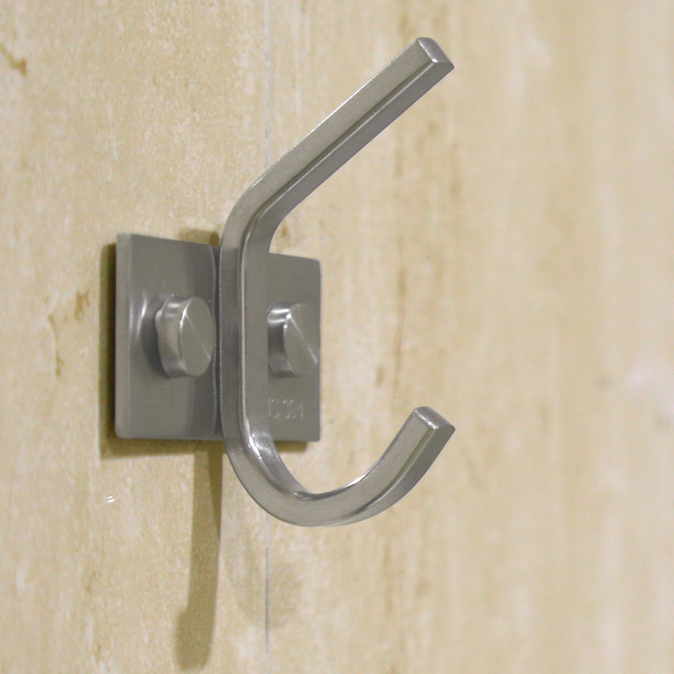 Premium WEBI 5-Pack Stainless Steel Coat Hooks - Heavy Duty SUS 304 Wall Mounted Robe Hanger for Bathroom Towels, Hats & Clothes - Brushed Nickel Finish Home Organization (Model C-CBG01) - Perfect for Bathrooms, Closets, Entryways & Laundry Rooms