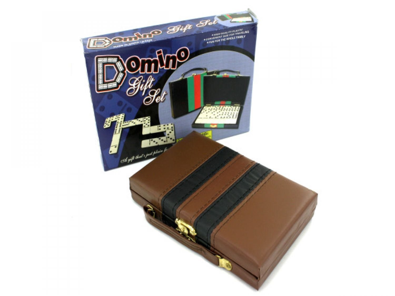 Bulk Domino Gift Set - 8 Piece Classic Board Game Set for Family Game Night, Parties & Travel