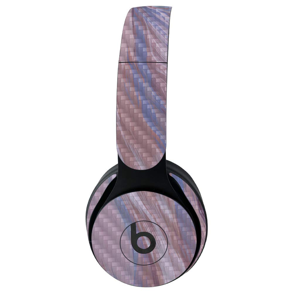 MightySkins Carbon Fiber Skin for Beats Solo Pro Wireless Headphones - Monsoon | Protective & Durable Textured Vinyl Wrap | Easy to Apply & Remove | Made in USA | Perfect for Gym, Travel & Daily Use