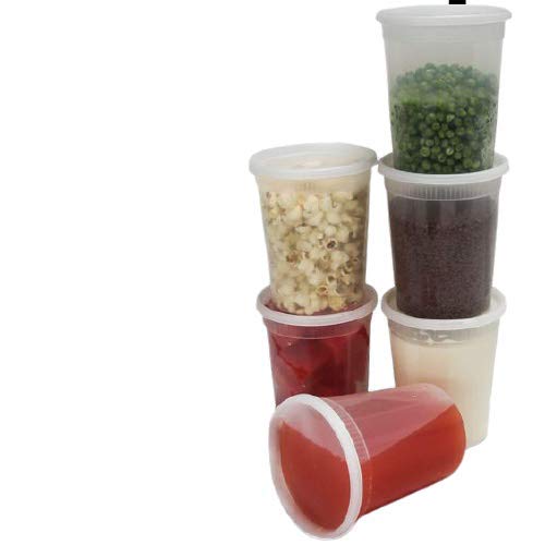 TSHomeGoods 32oz Airtight Food Storage Containers with Lids - Freezer & Microwave Safe, Leakproof Plastic Meal Prep Containers for Takeout, Buffets & Leftovers (24 Pack, Stackable, BPA-Free) - Perfect for Meal Prepping, Restaurant Storage & Home Organization