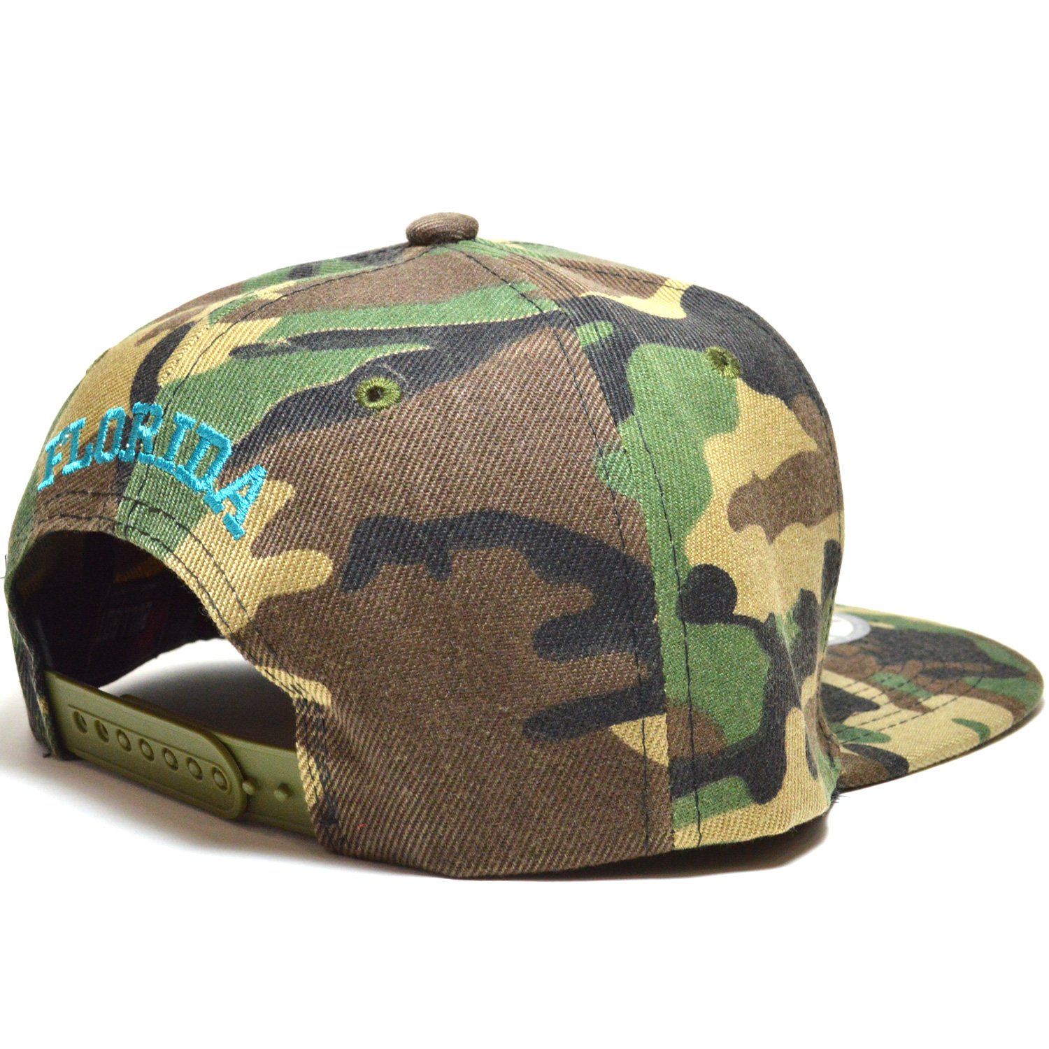 Florida Embroidered Snapback Hat - Adjustable Flat Bill Baseball Cap for Men & Women - Golf, Fashion, Outdoor Sports (AYO3060) - Perfect for Beach, Running, and Casual Wear