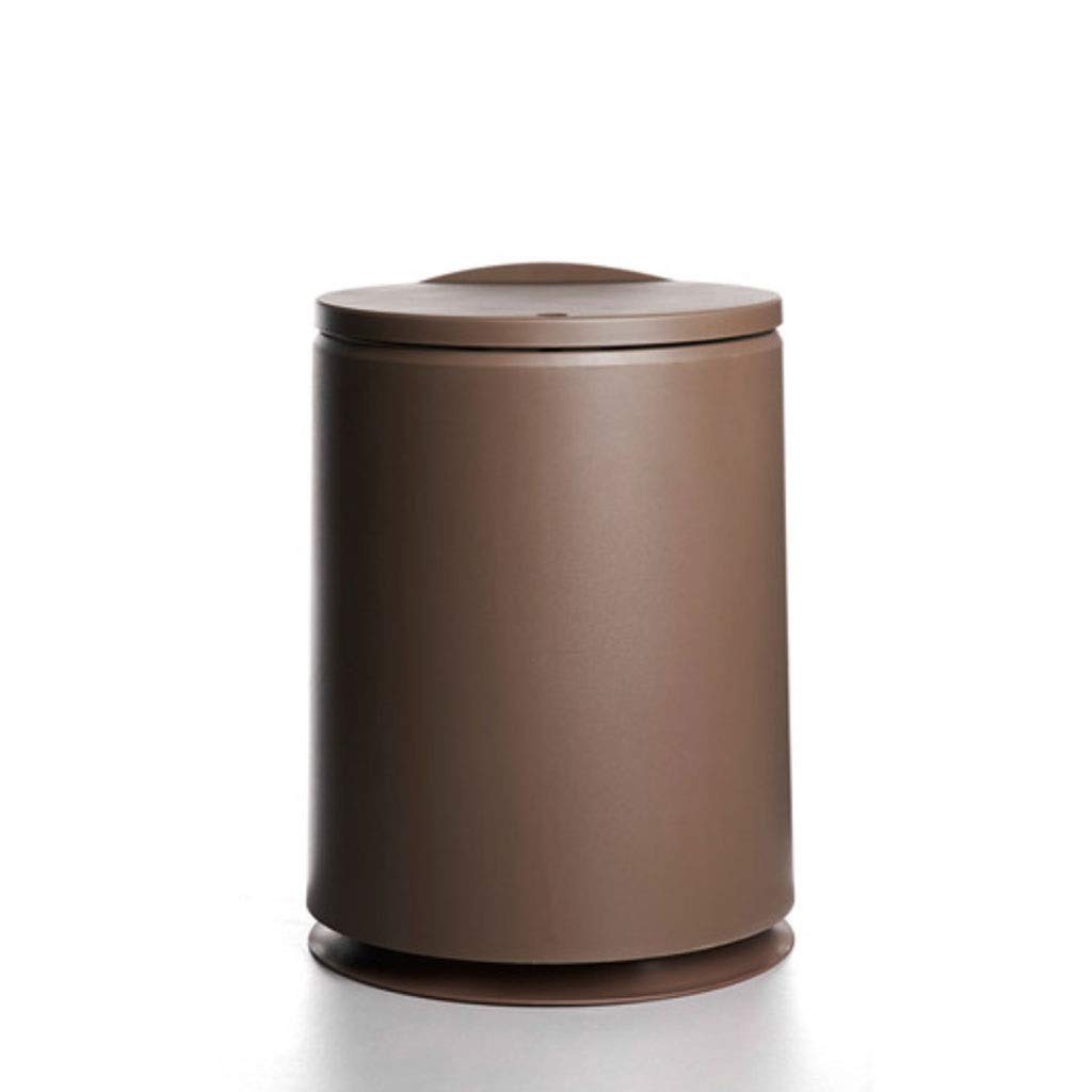 YIFEI2013-SHOP Plastic Trash Can with Lid - 10 Gallon Kitchen & Bathroom Garbage Bin, Office Paper Waste Basket, Durable & Odor-Proof (Brown) - Perfect for Home, Kitchen, Bathroom, Office & Dorm Room Organization