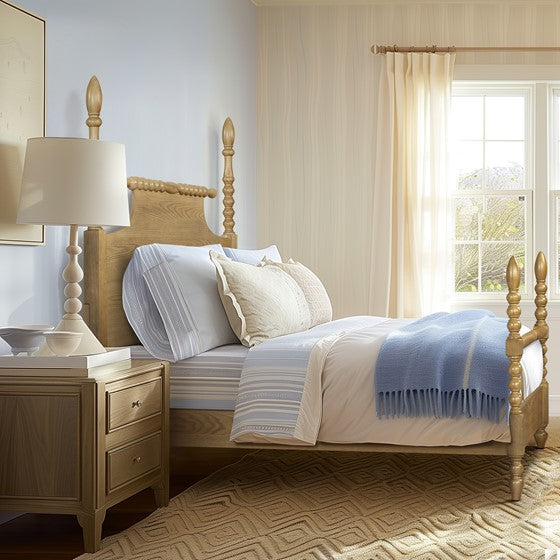 Beckett Bed - Modern Platform Bed Frame with Wooden Slats, Queen Size - Perfect for Bedroom, Guest Room & Dormitory