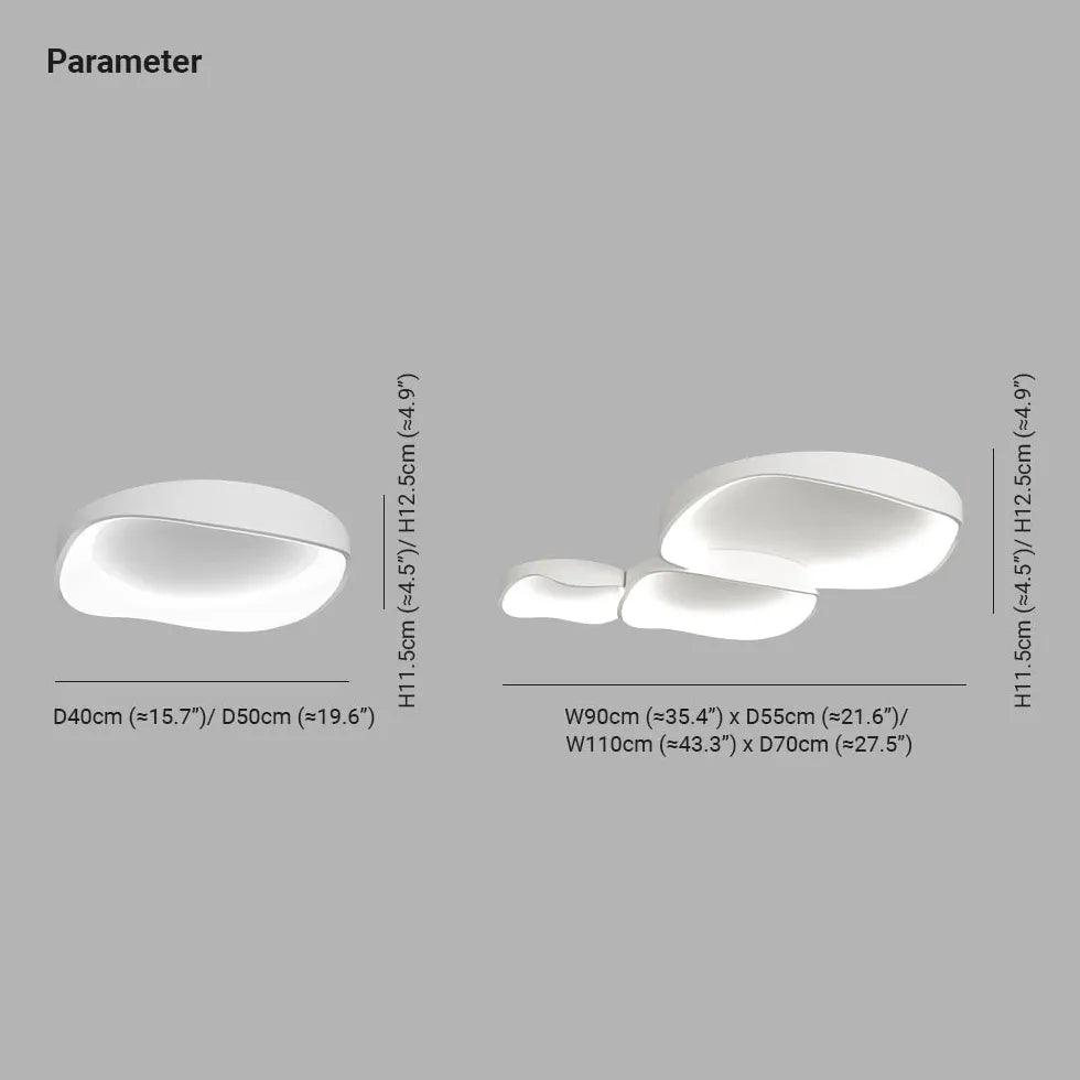Modern White LED Ceiling Light with Circular Design - Energy Efficient Lighting for Bedroom, Living Room & Kitchen