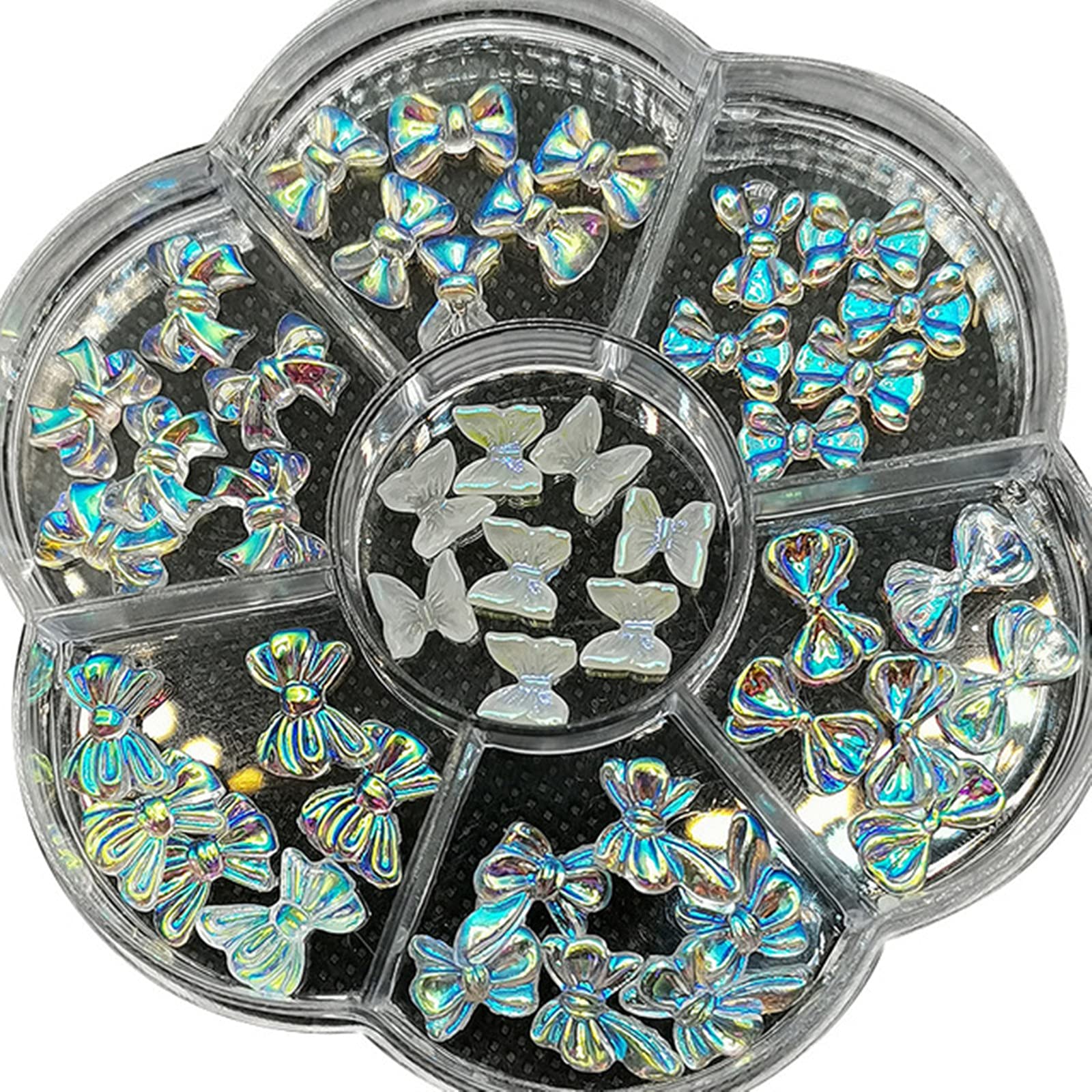 42 Pcs 3D Rhinestone Bow-Knot Nail Charms - DIY Nail Art Decorations for Women & Girls | Perfect for Manicures, Nail Extensions, Parties, Weddings & Special Occasions | Great for Home Nail Salon, Gift Giving & Professional Use | Enhance Your Nail Designs for Holidays, Prom, Bridal Showers & Everyday Glam